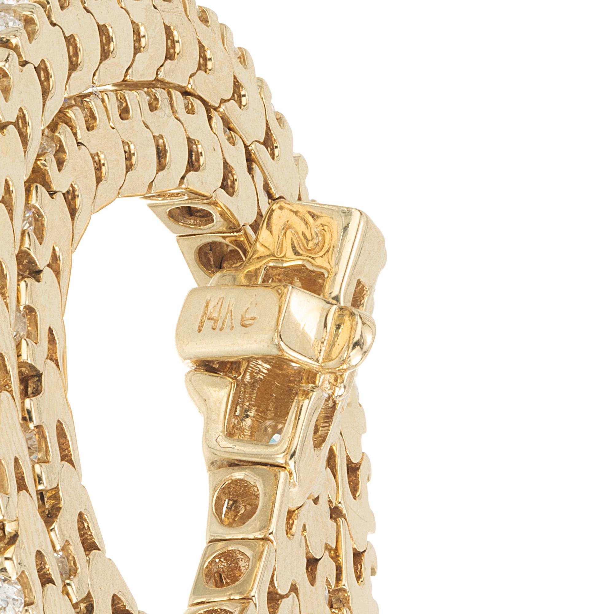 Peter Suchy Pulsera de tenis con diamantes redondos talla brillante de 2,35 quilates en Nuevo estado para la venta en Stamford, CT