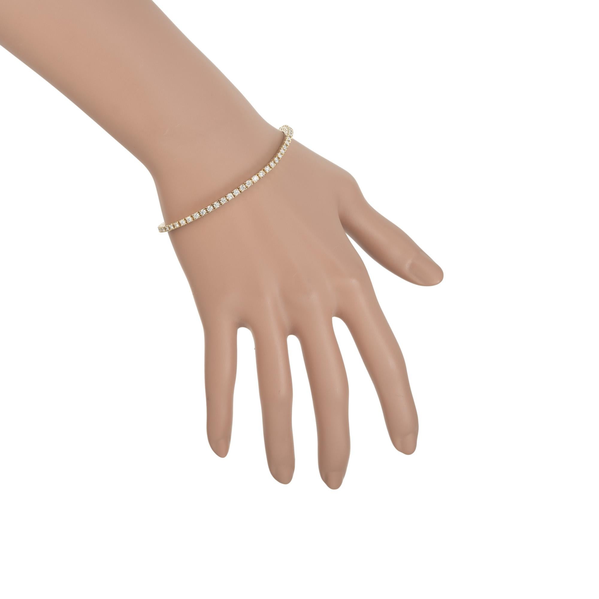 De las mujeres Peter Suchy Pulsera de tenis con diamantes redondos talla brillante de 2,35 quilates en venta
