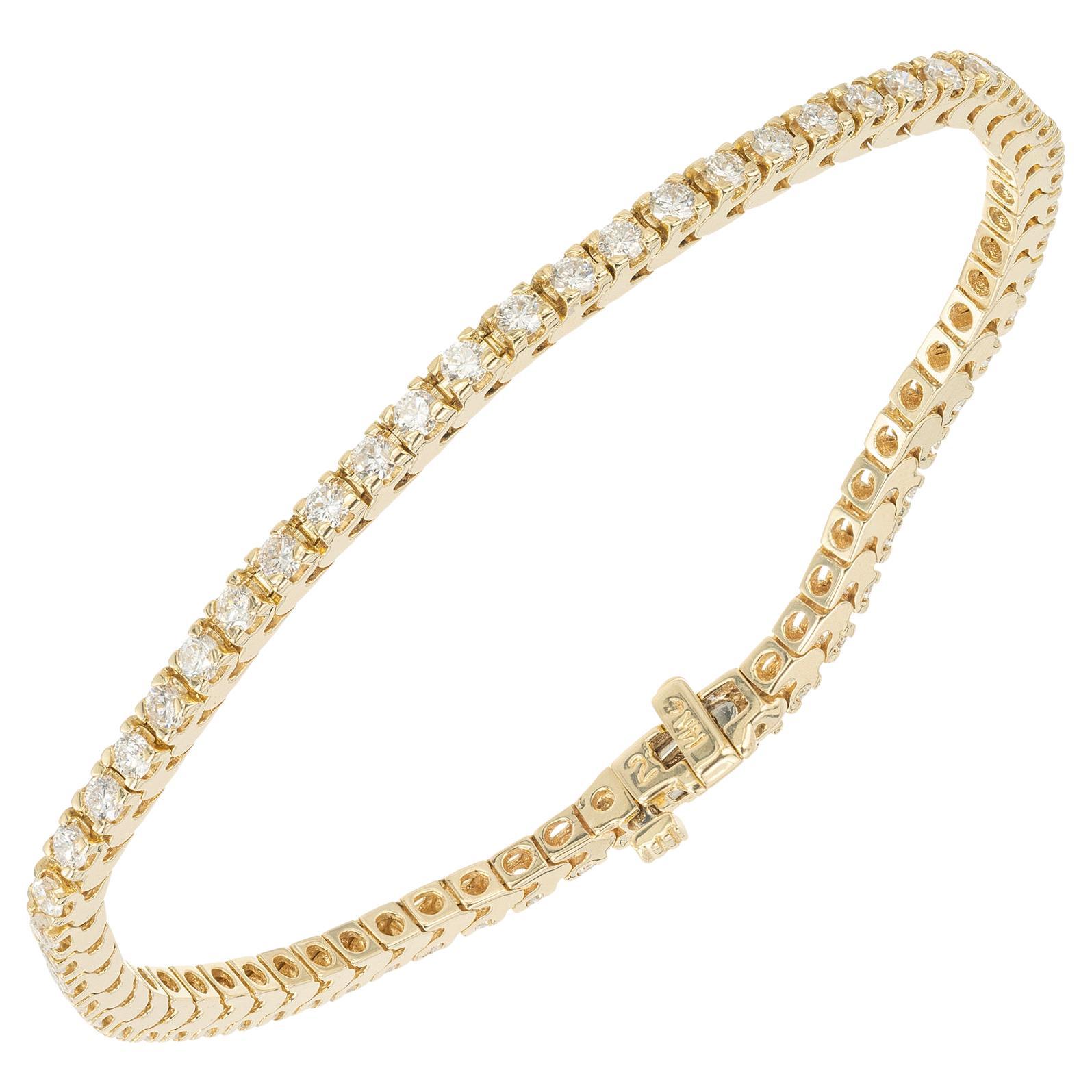 Peter Suchy Pulsera de tenis con diamantes redondos talla brillante de 2,35 quilates en venta