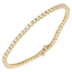 Peter Suchy Pulsera de tenis con diamantes redondos talla brillante de 2,35 quilates