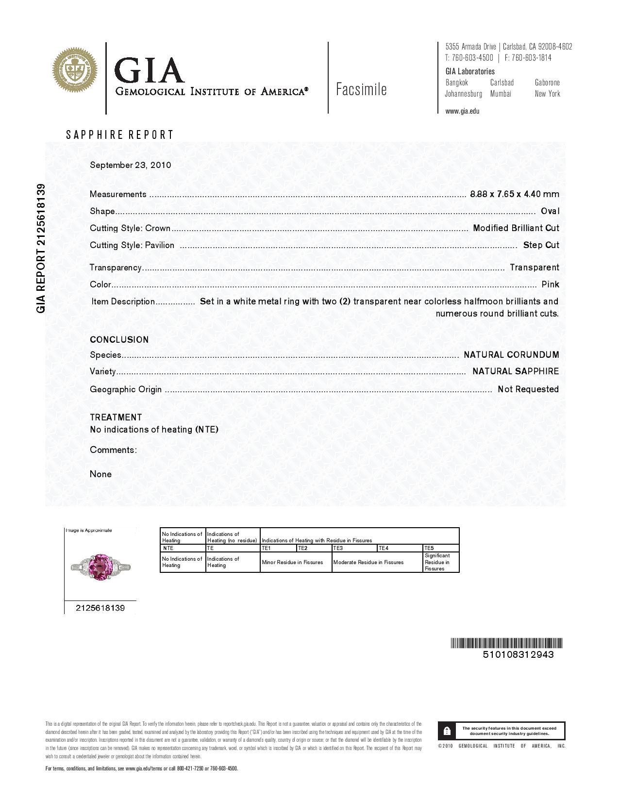 Peter Suchy Anello di fidanzamento in platino con zaffiro rosa da 2,37 carati e diamanti a pavé In condizioni Nuovo in vendita a Stamford, CT