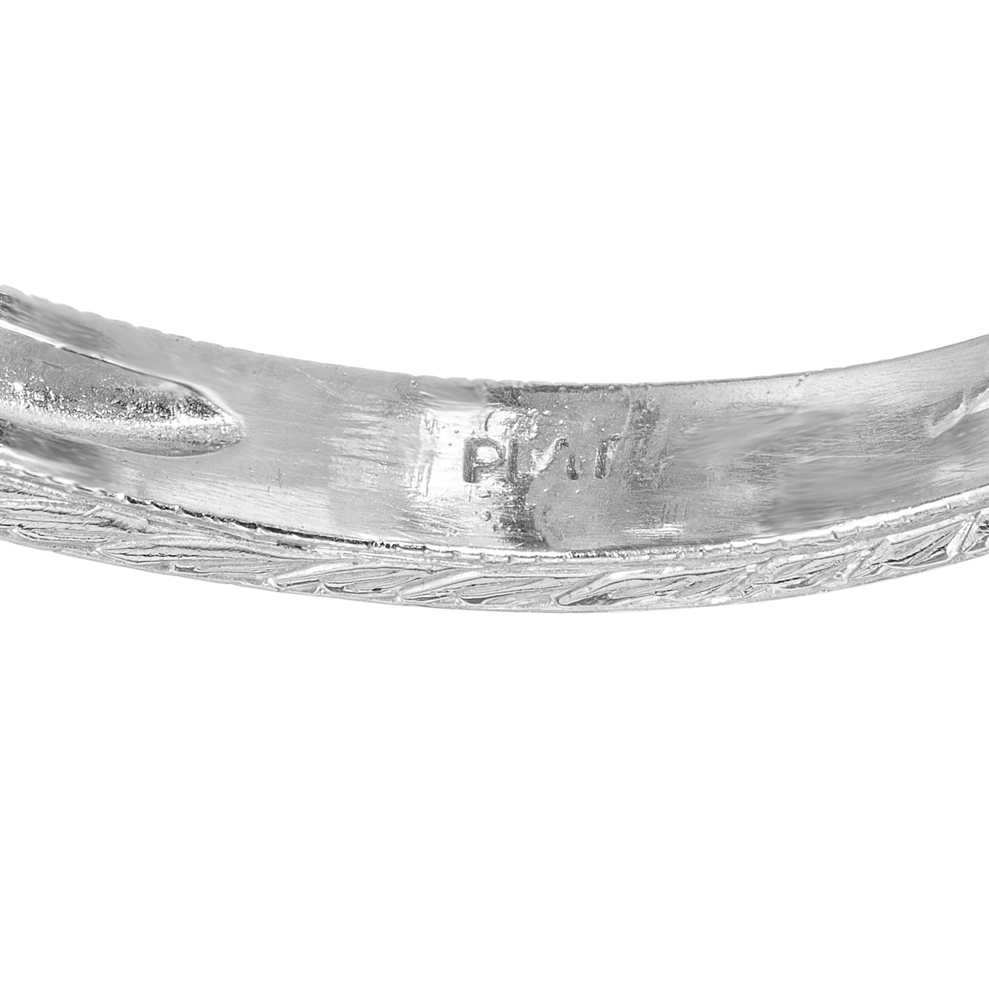 Peter Suchy Anello di fidanzamento in platino con zaffiro rosa da 2,37 carati e diamanti a pavé in vendita 2