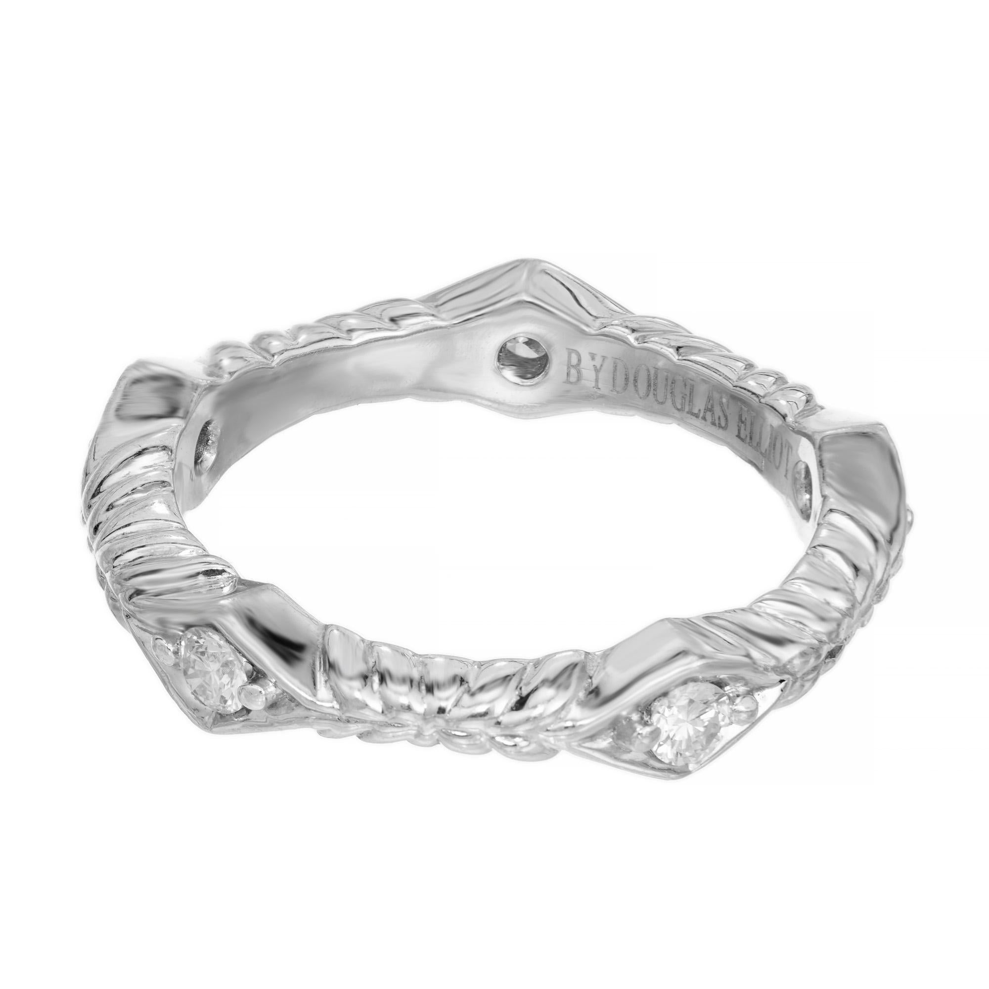 Round Cut Peter Suchy .25 Carat Diamond Platinum Eternity Wedding Band Ring  For Sale