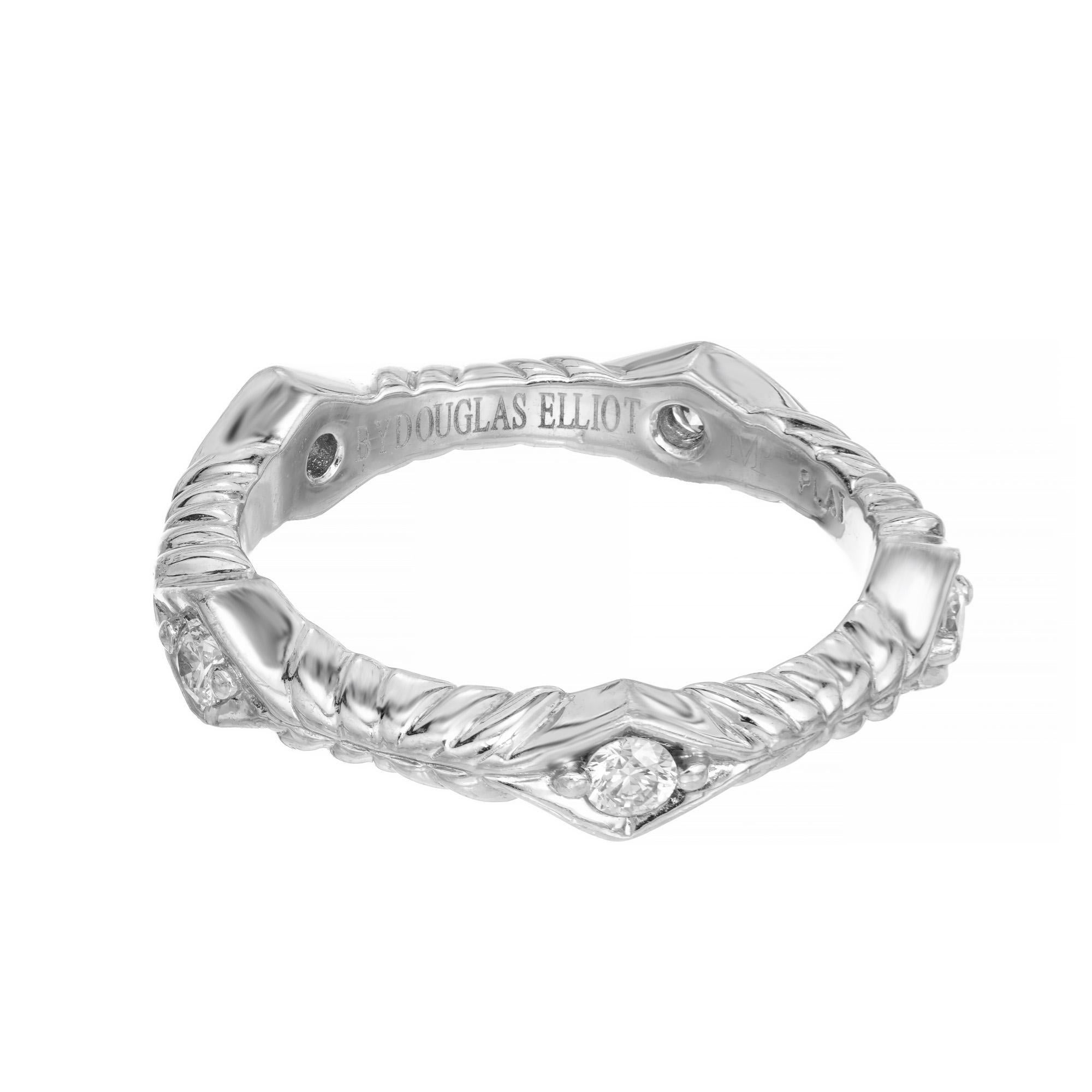 Peter Suchy .25 Carat Diamond Platinum Eternity Wedding Band Ring  In New Condition For Sale In Stamford, CT