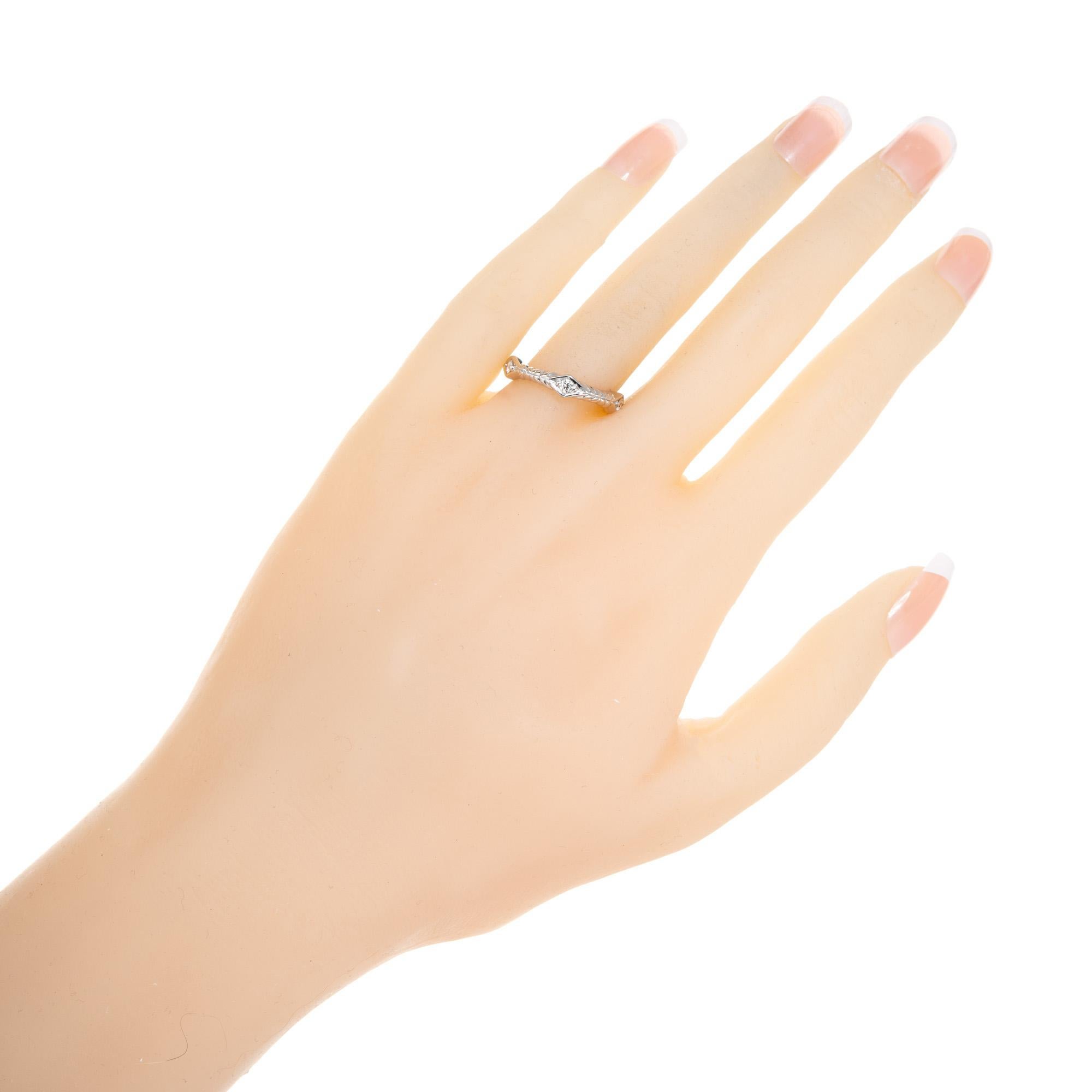 Peter Suchy .25 Carat Diamond Platinum Eternity Wedding Band Ring  For Sale 3