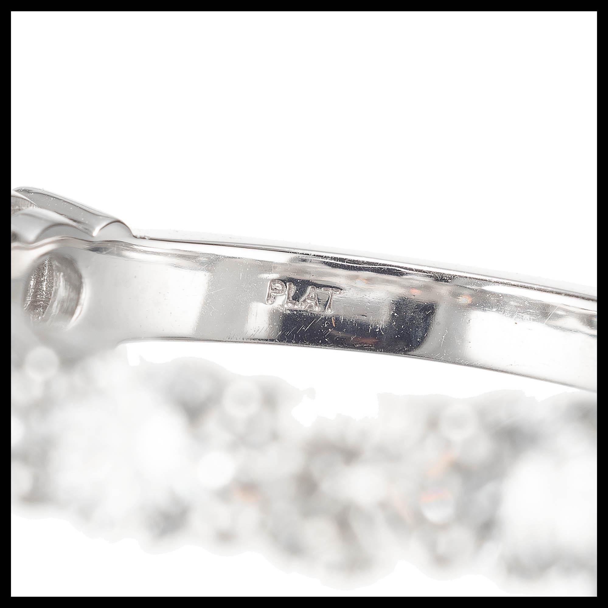 Peter Suchy 2.74 Carat Diamond Platinum Wedding Band In Good Condition For Sale In Stamford, CT