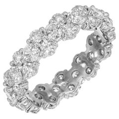 Peter Suchy 2.75 Carat Round Diamond Platinum Three Row Wedding Band Ring