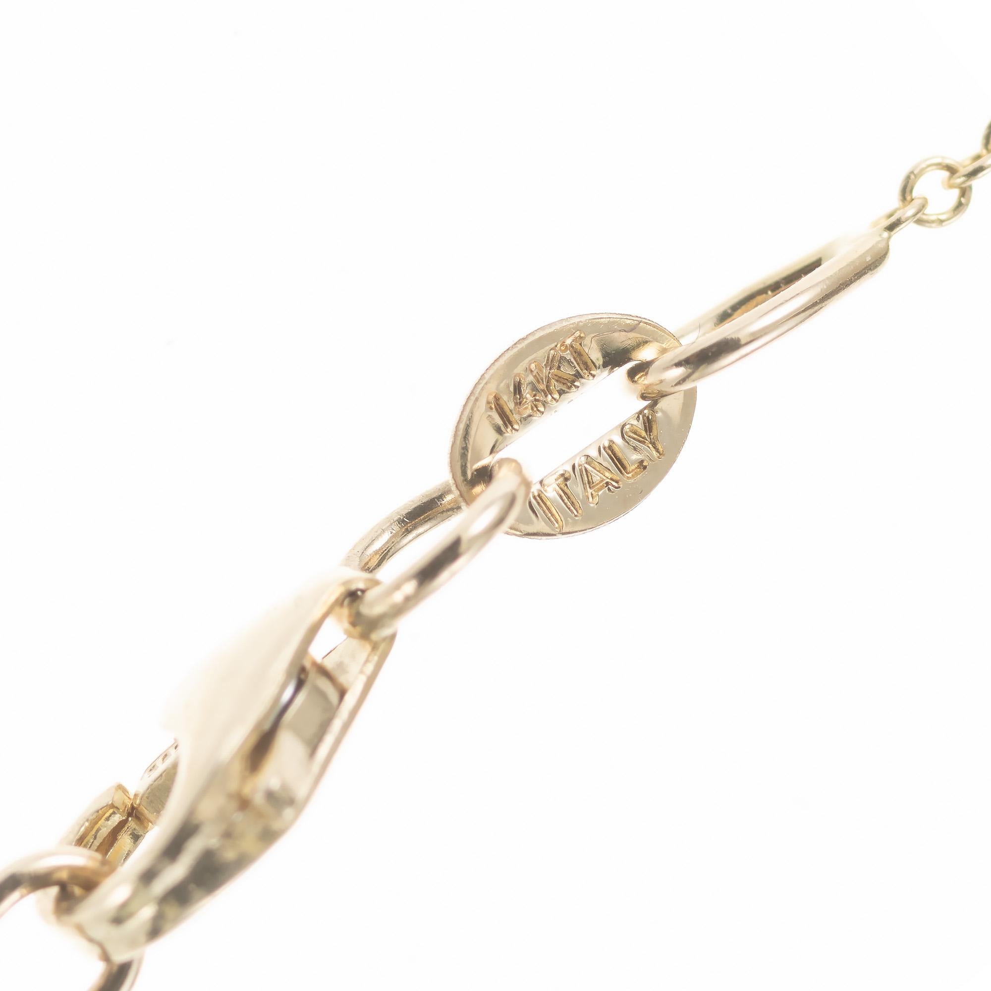Peter Suchy Collier pendentif en or jaune avec diamants de 0,28 carat Pour femmes en vente