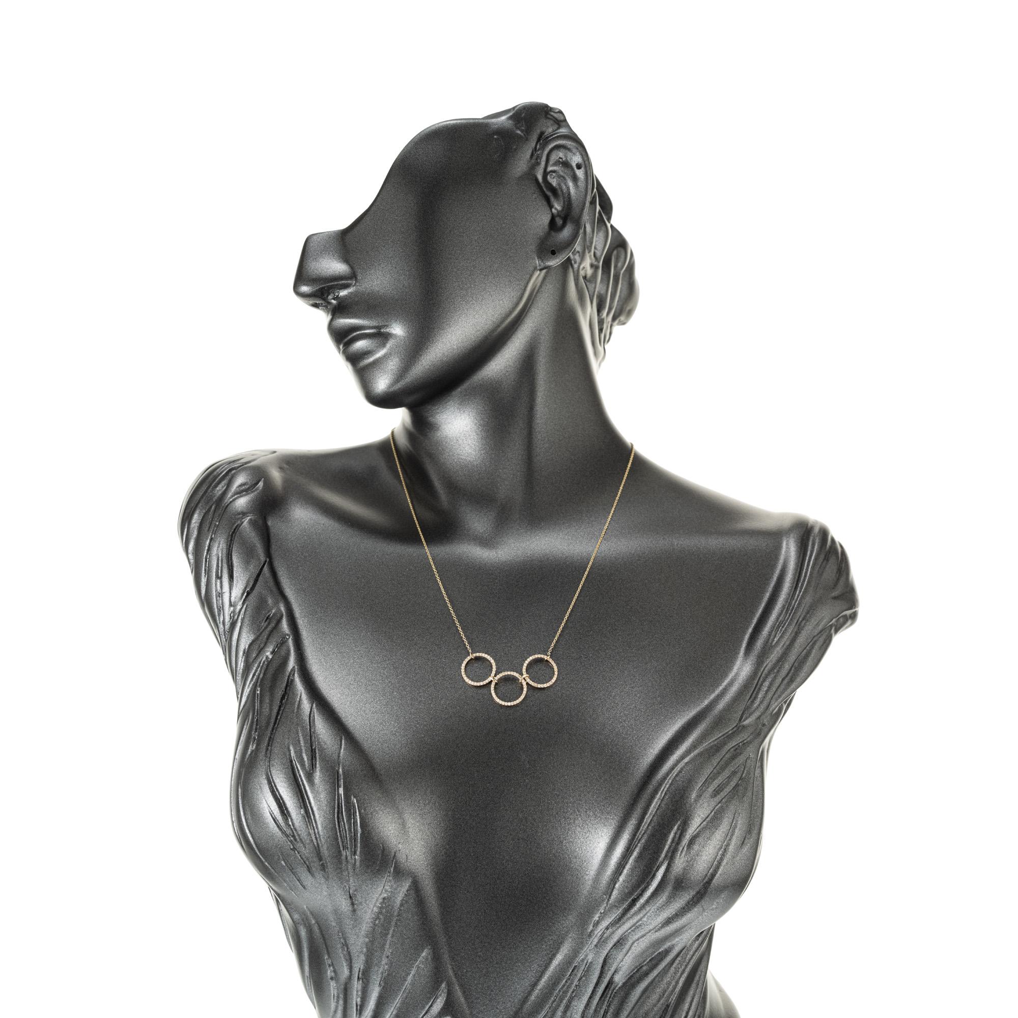 Peter Suchy Collier pendentif en or jaune avec diamants de 0,28 carat en vente 1