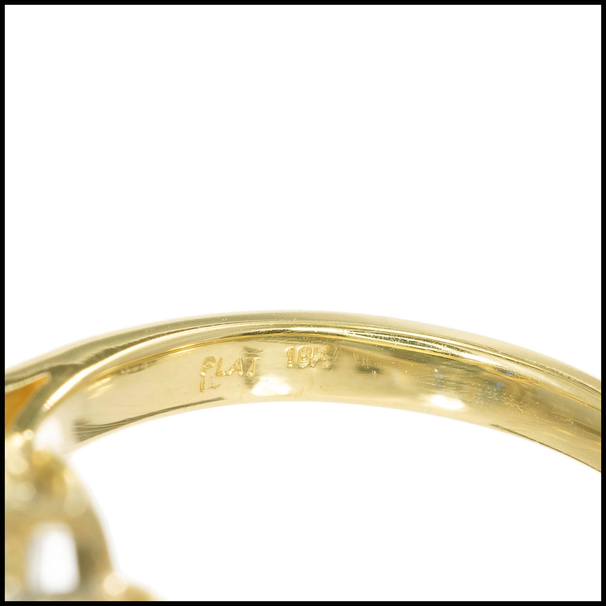 Women's Peter Suchy 2.83 Carat Sapphire Diamond Gold Platinum Engagement Ring For Sale