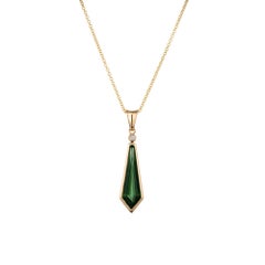 Peter Suchy - Collana con ciondolo in oro giallo e diamanti con tormalina da 2.87 carati