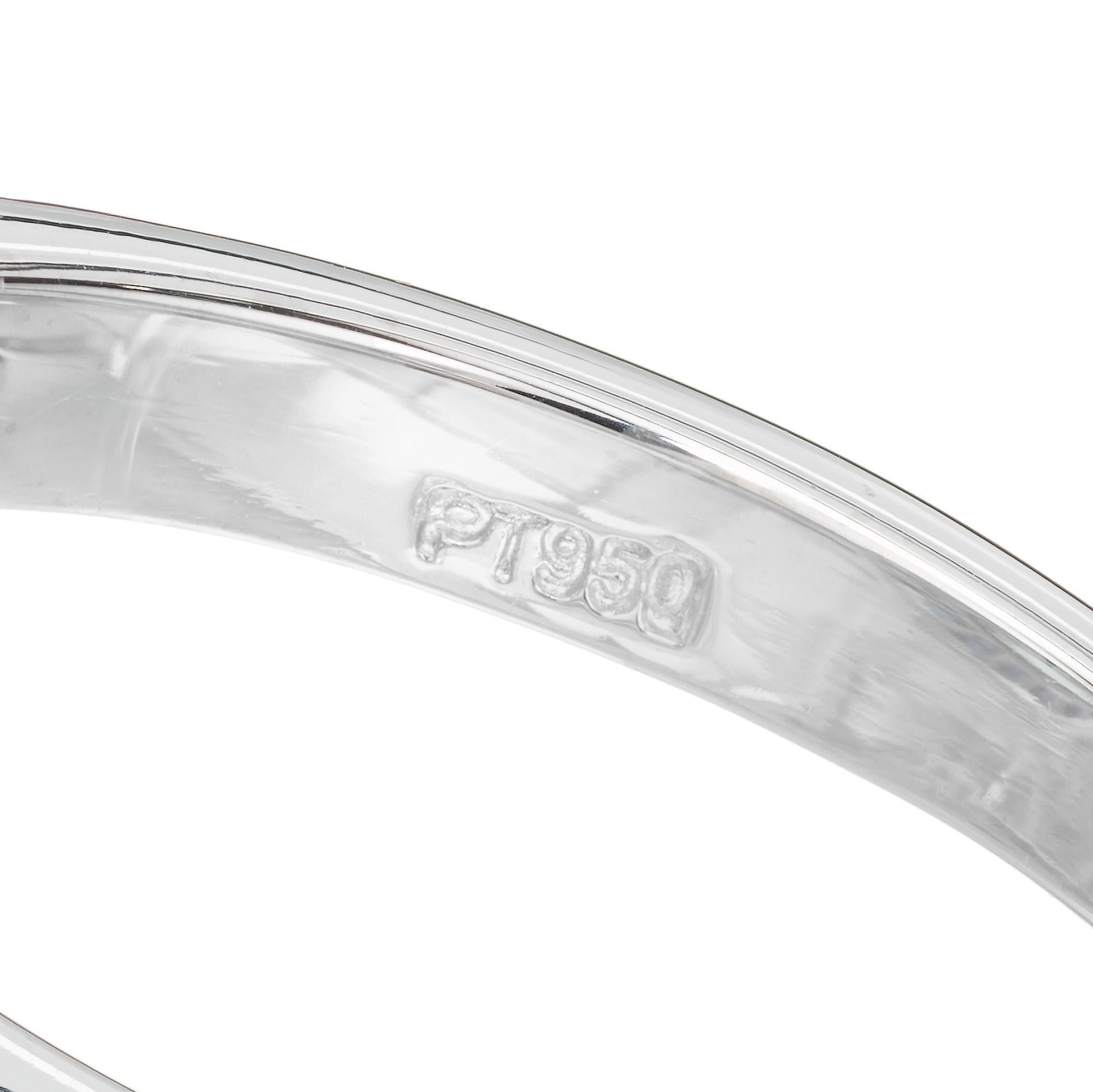 Peter Suchy 2.96 Carat Aqua Halo Sapphire Diamond Platinum Ring 1