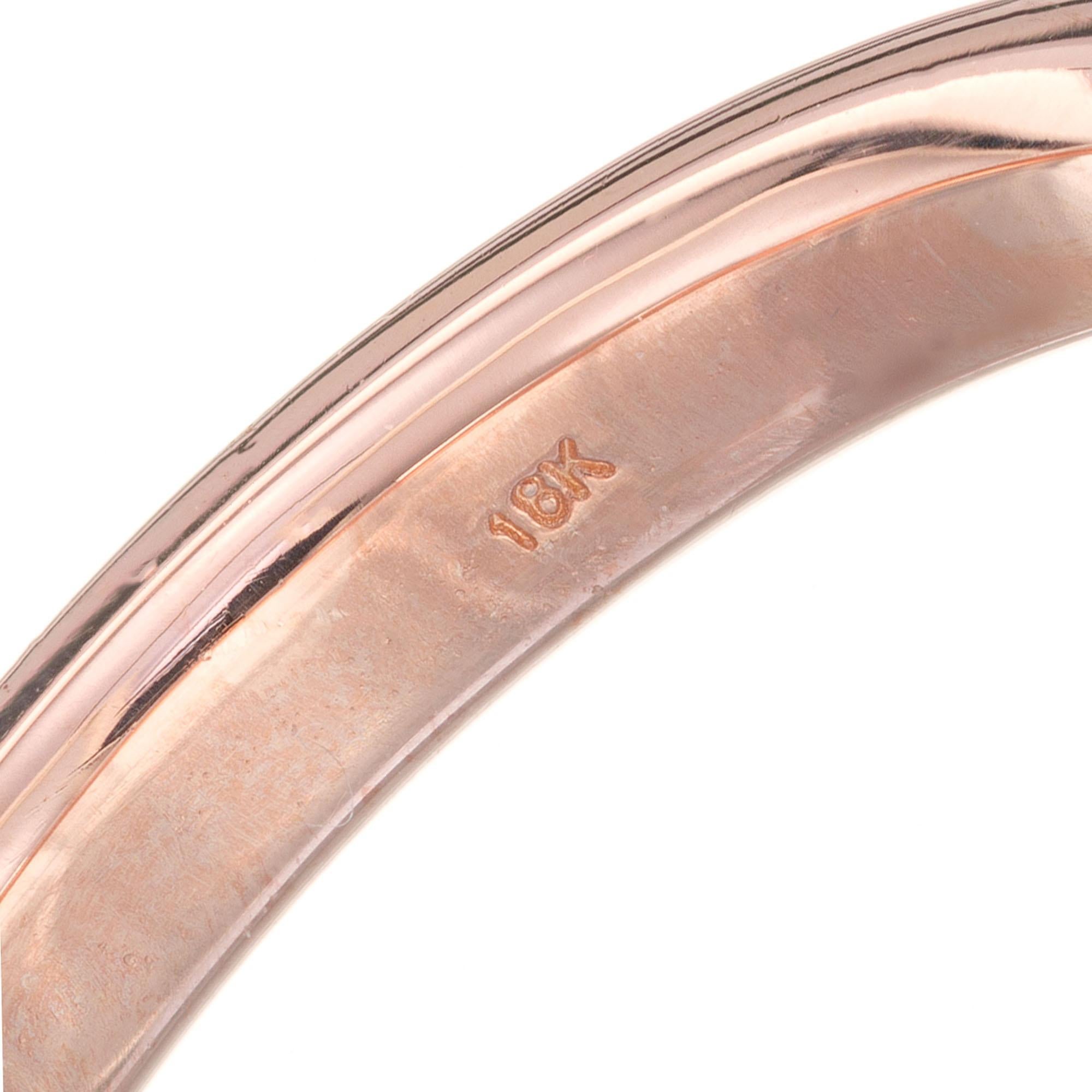 Round Cut Peter Suchy .30 Carat Diamond Rose Gold Eternity Band Ring For Sale