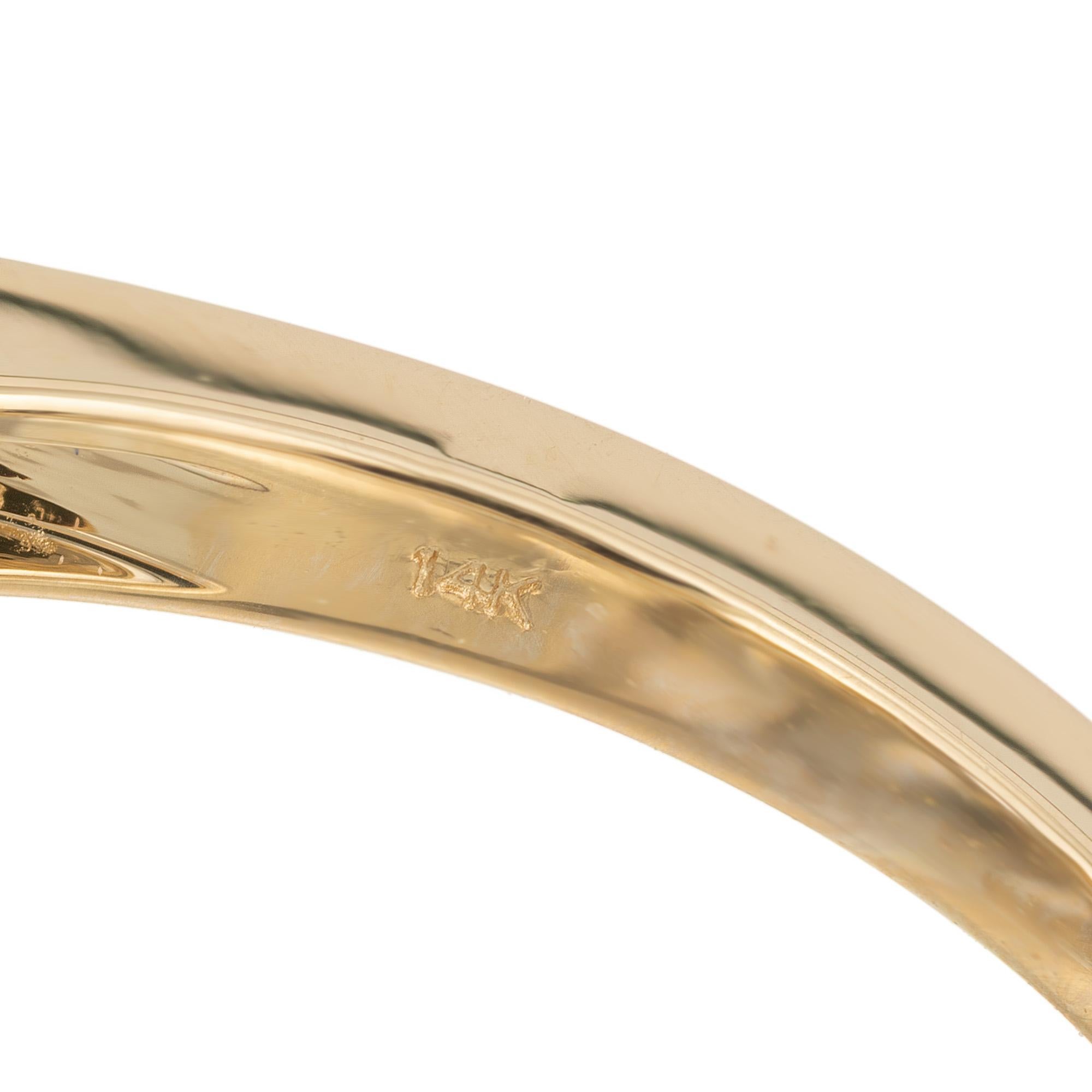Peter Suchy 3.11 Carat Blue Sapphire Diamond Gold Platinum Engagement Ring For Sale 2