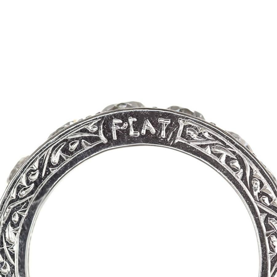 Women's Peter Suchy 3.20 Carat Round Diamond Platinum Wedding Band Ring For Sale