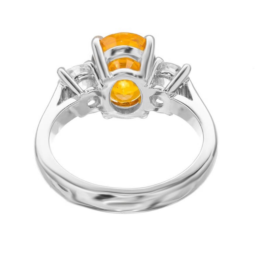 orange sapphire engagement rings