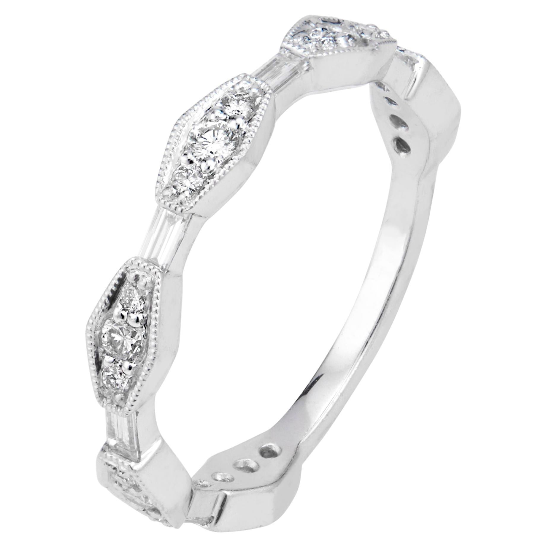 Peter Suchy .33 Carat Diamond Platinum Wedding Band Ring For Sale