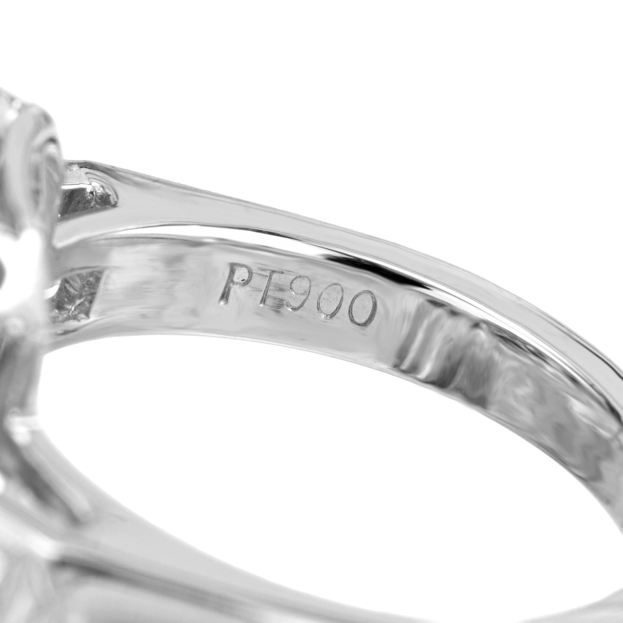 Verlobungsring aus Platin mit 3,39 Karat grünem Saphir und Diamant von Peter Suchy im Angebot 2