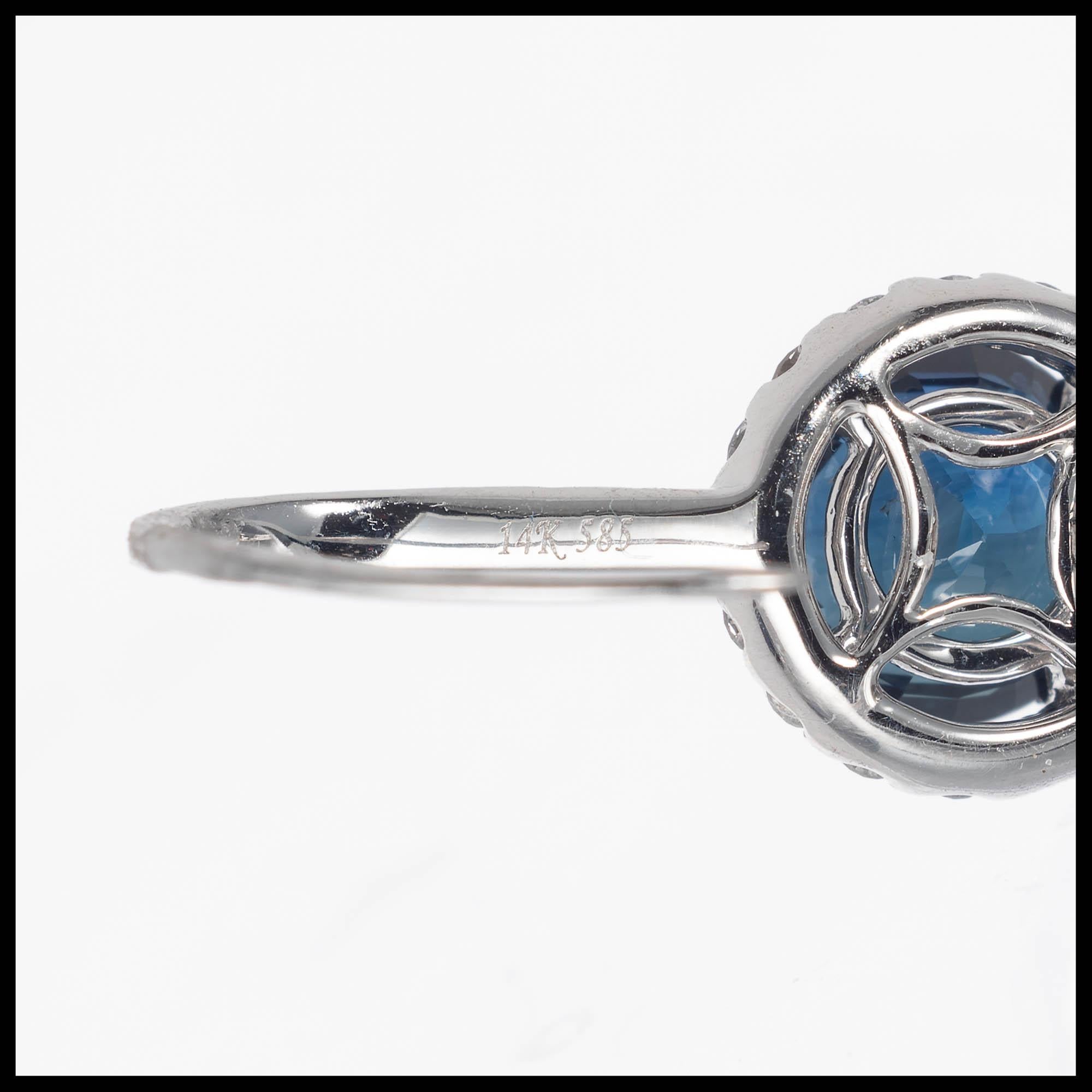 Peter Suchy 3.59 Carat Natural Sapphire Diamond Dangle Earrings 1