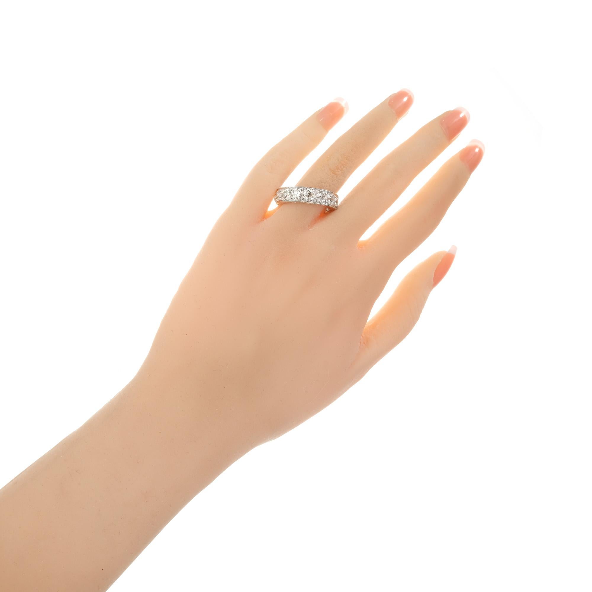 Women's Peter Suchy 3.80 Carat Diamond Platinum Wedding Band Ring