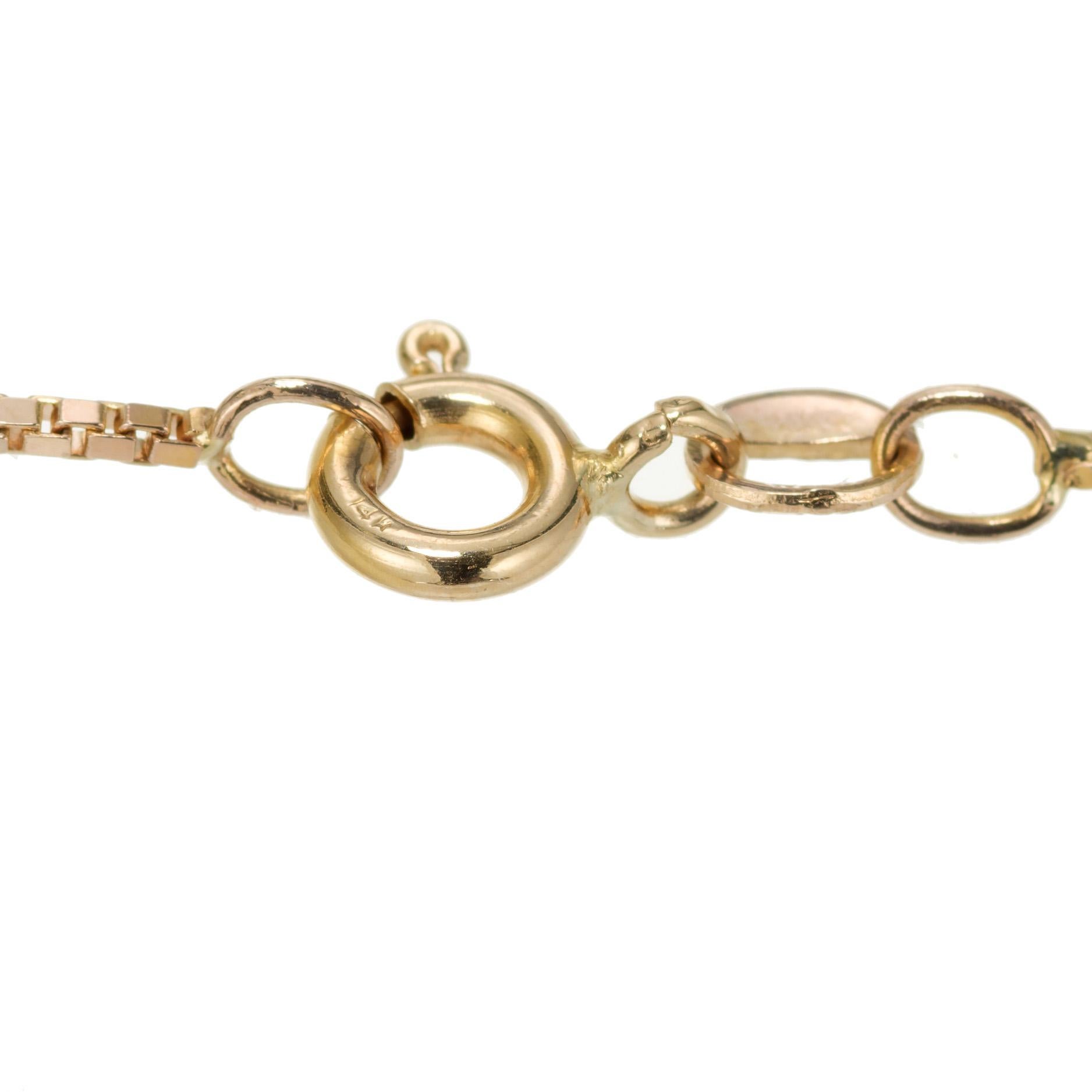 Women's Peter Suchy 3.93 Carat Toumaline Diamond Yellow Gold Pendant Necklace For Sale