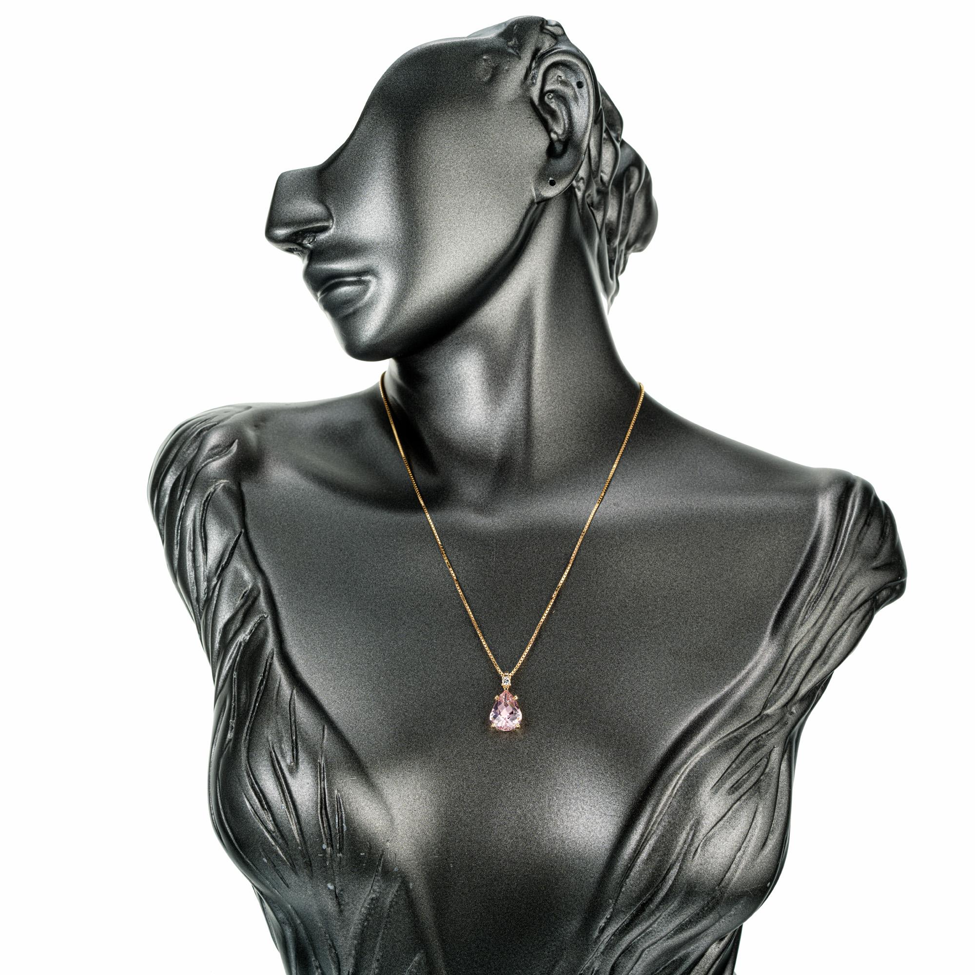 Peter Suchy 3.93 Carat Toumaline Diamond Yellow Gold Pendant Necklace For Sale 1