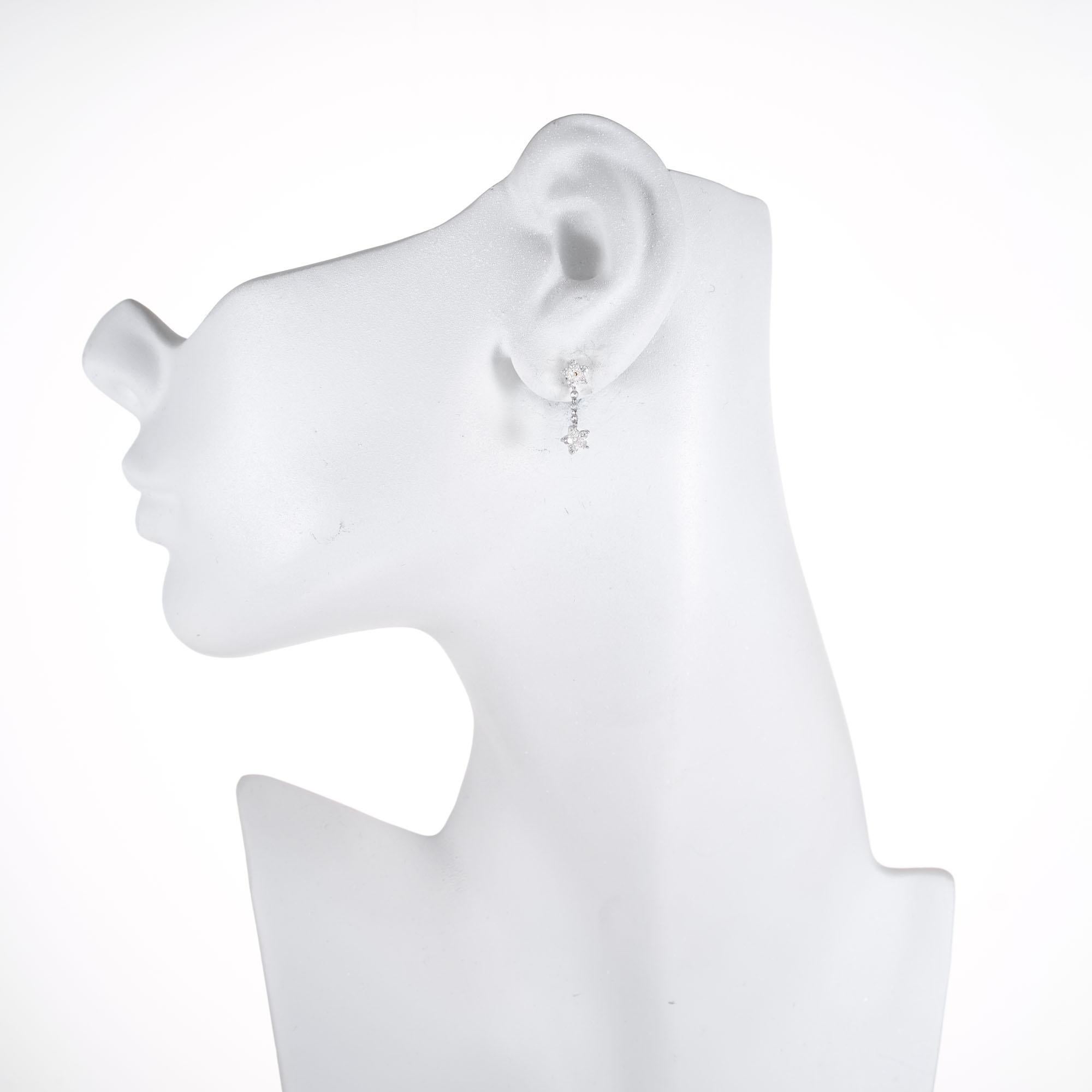 Ohrhänger aus Platin mit .40 Karat Diamanten von Peter Suchy und Sternen Damen im Angebot