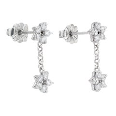Peter Suchy .40 Carat Diamond Platinum Star Dangle Drop Earrings