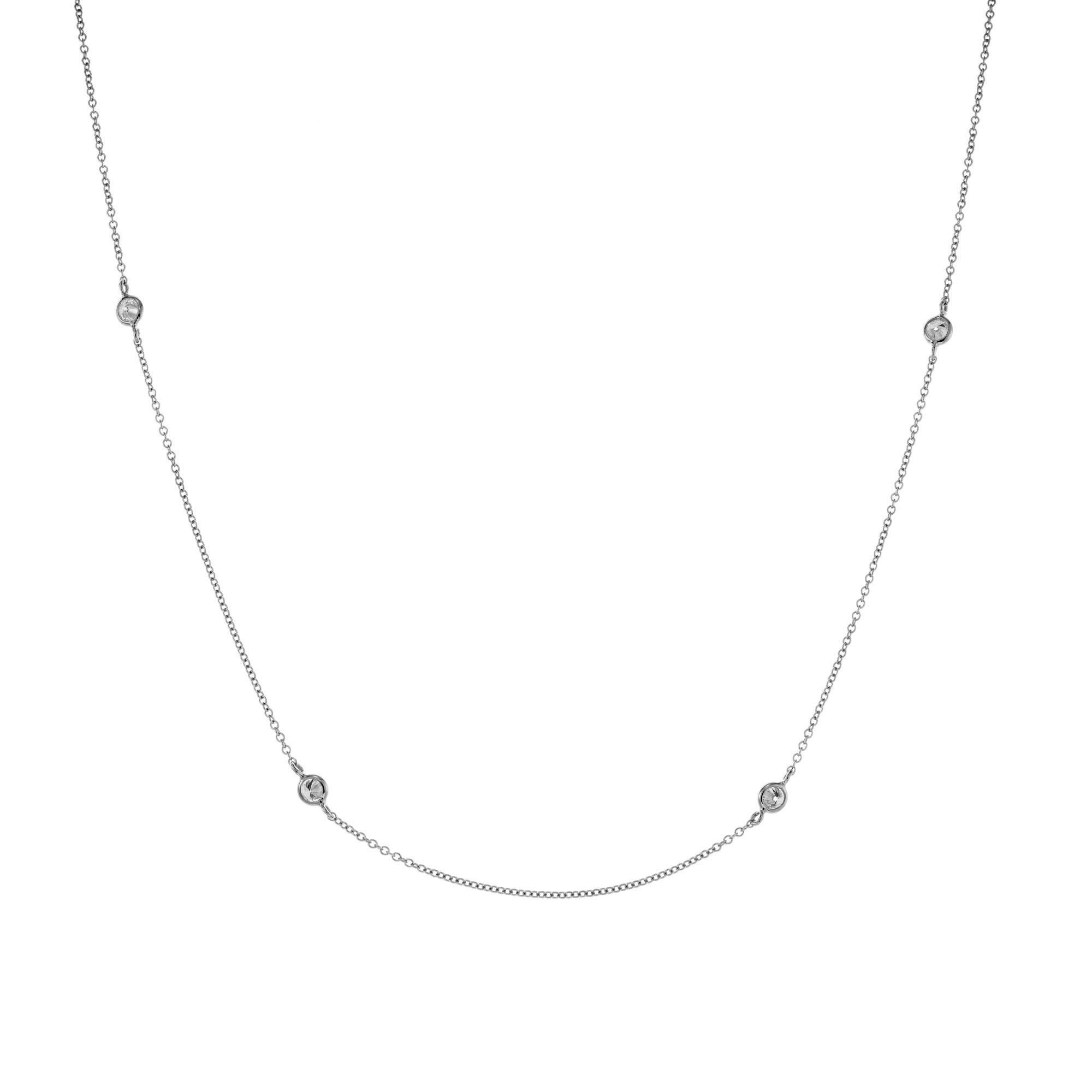 Peter Suchy 0,40 Karat Diamant Weißgold Diamant pro Yard Halskette (Rundschliff) im Angebot