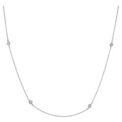 Peter Suchy .40 Carat Diamond White Gold Diamond by the Yard Necklace