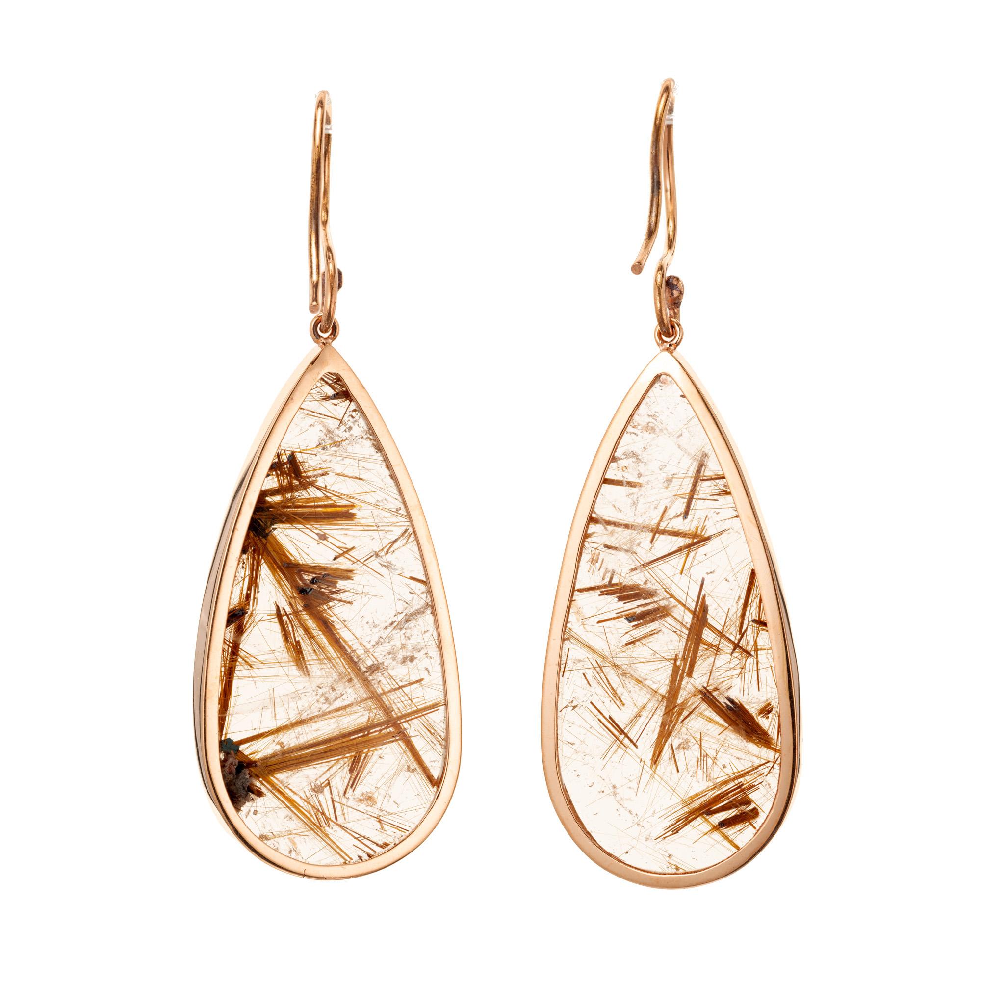 quartz drop earrings