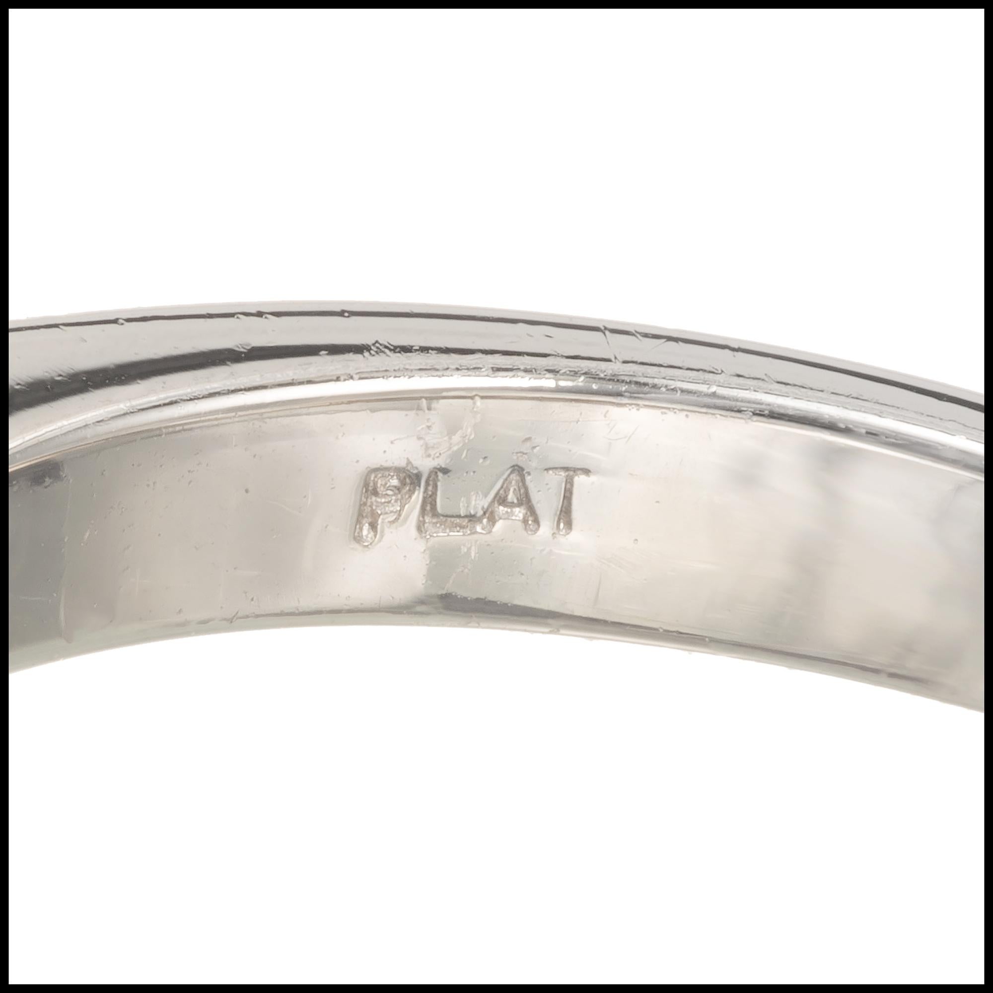 Peter Suchy 4.18 Carat Emerald Cut Diamond Platinum Engagement Ring 3