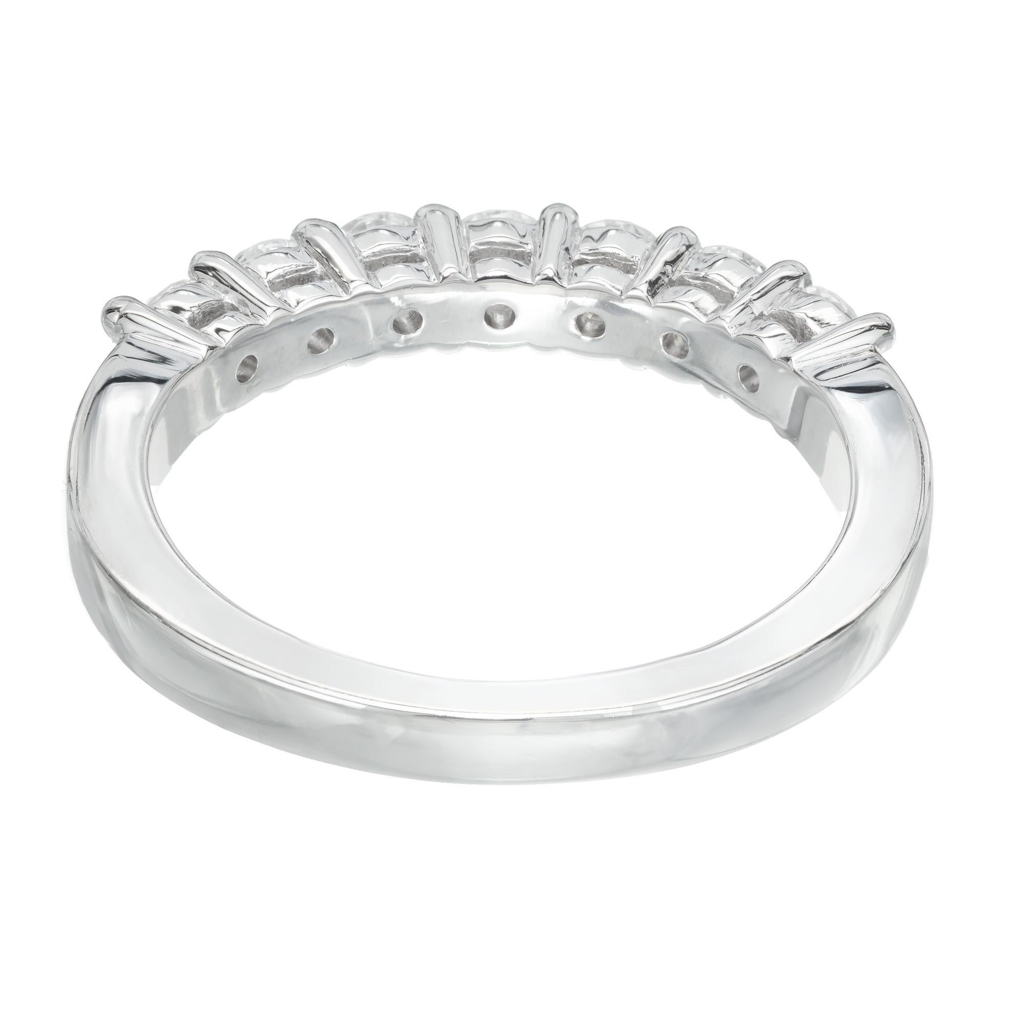 Round Cut Peter Suchy .42 Carat Diamond Platinum Wedding Band Ring For Sale