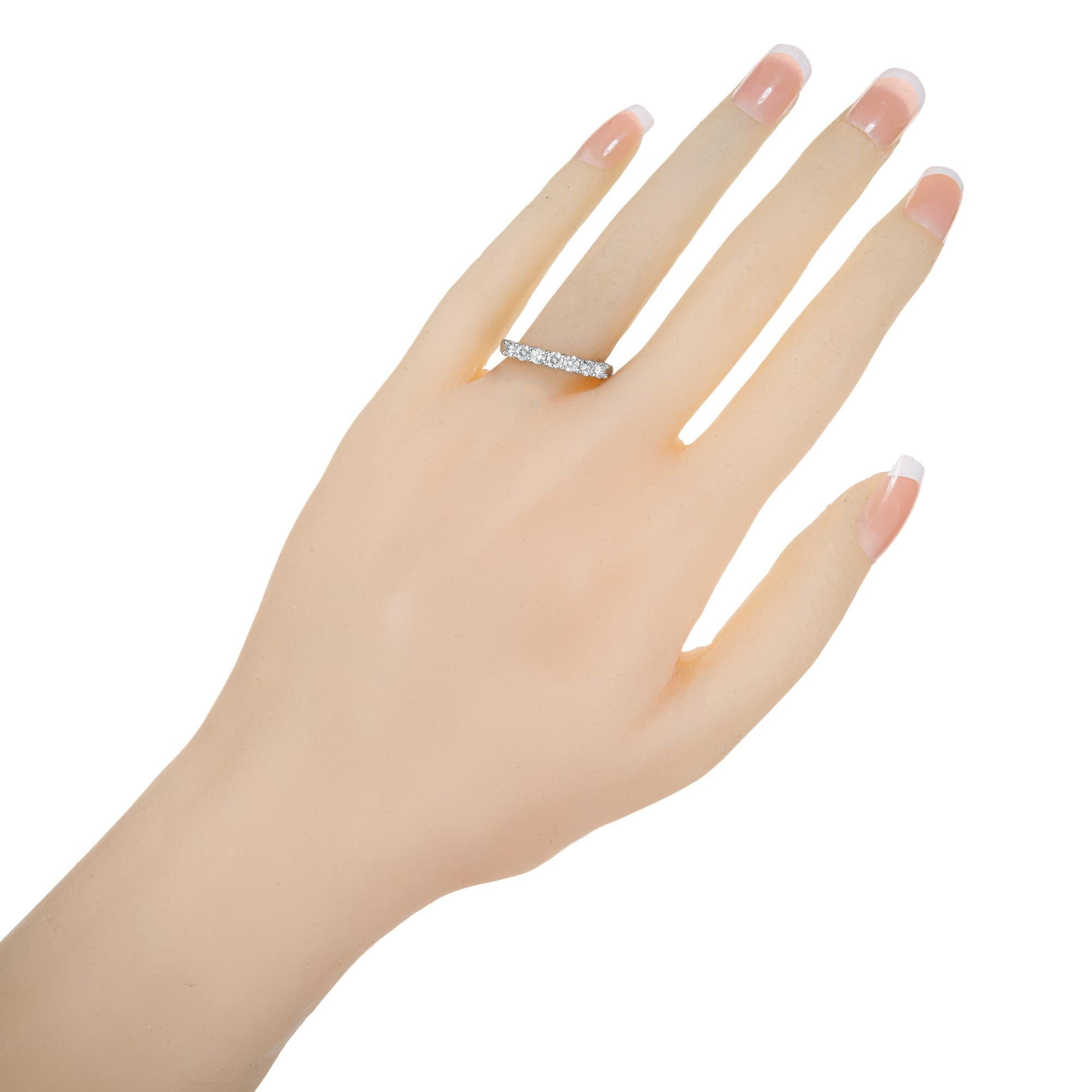 Women's Peter Suchy .42 Carat Diamond Platinum Wedding Band Ring For Sale