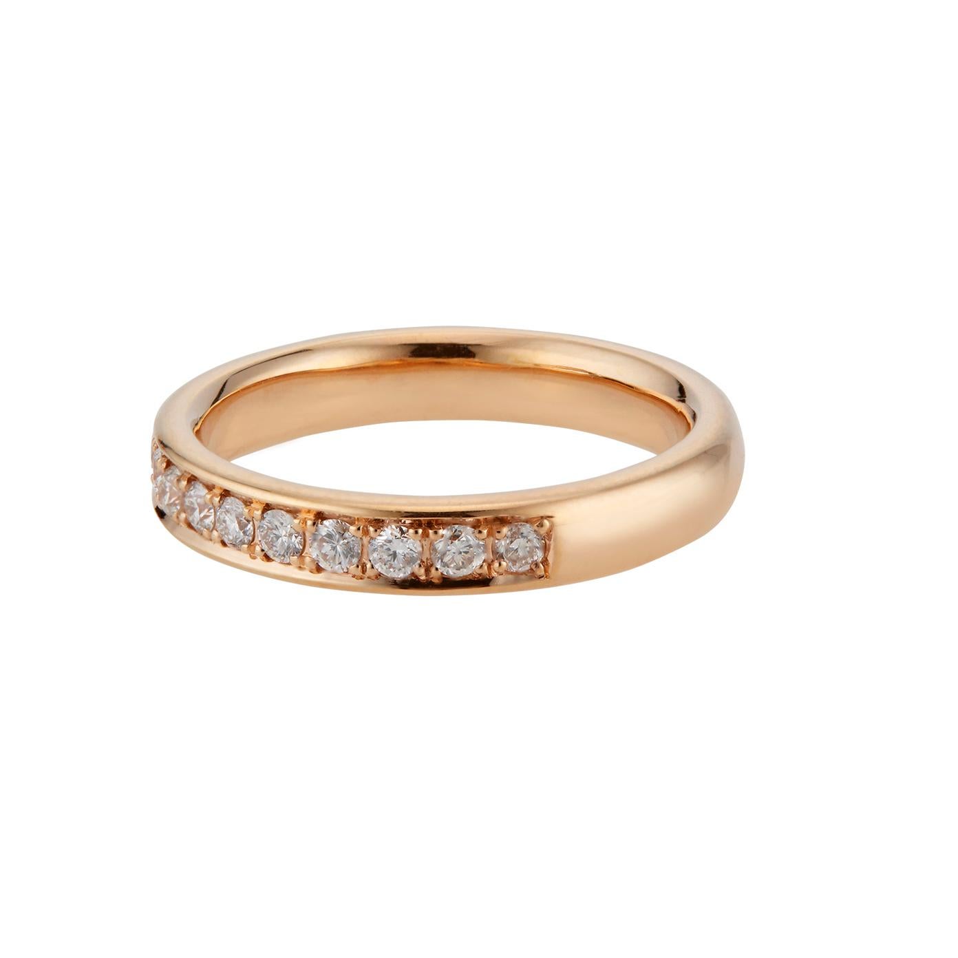Taille ronde Alliance Peter Suchy en or rose avec diamants de 0,42 carat en vente