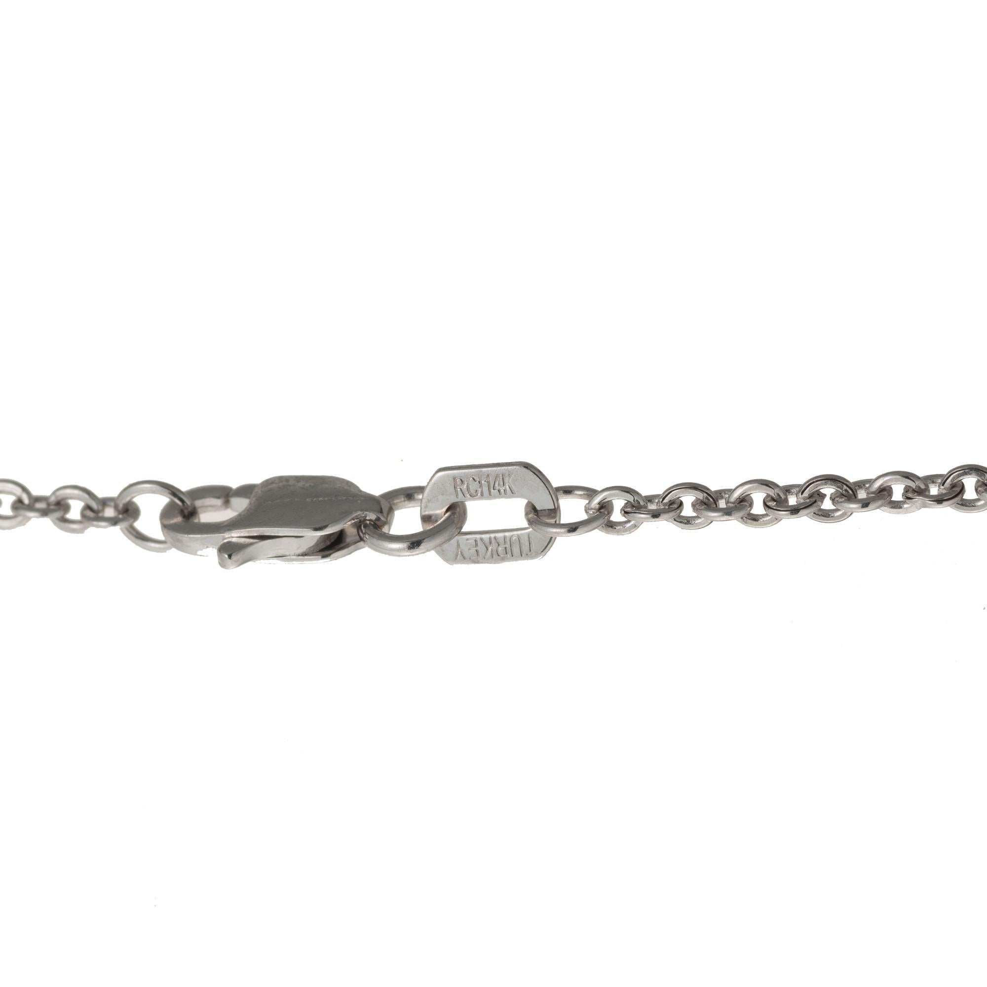 Collana con ciondolo in oro bianco con diamante e tanzanite di Peter Suchy da 4,20 carati In condizioni Nuovo in vendita a Stamford, CT