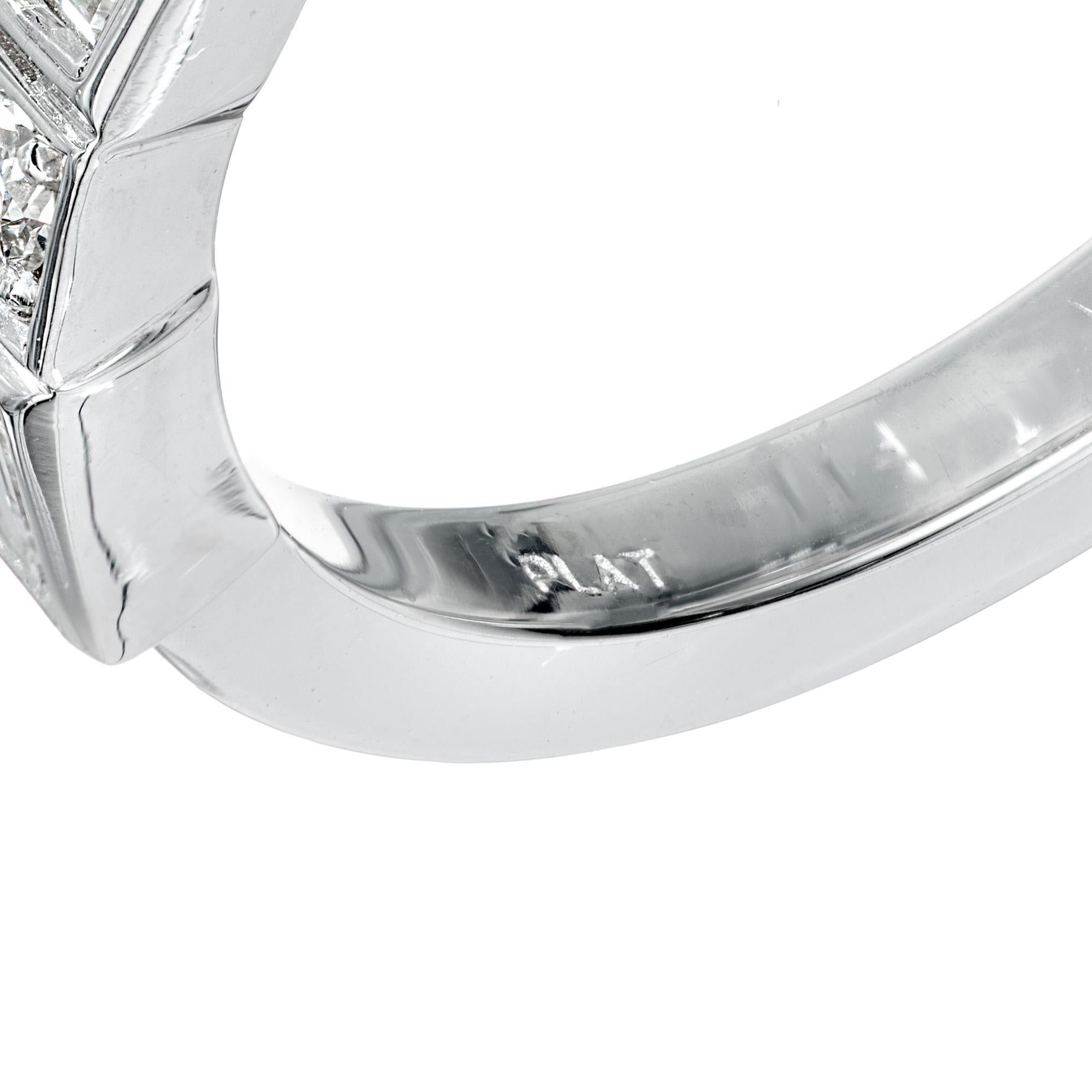 Peter Suchy .43 Carat Diamond Platinum Wedding Band Ring 1