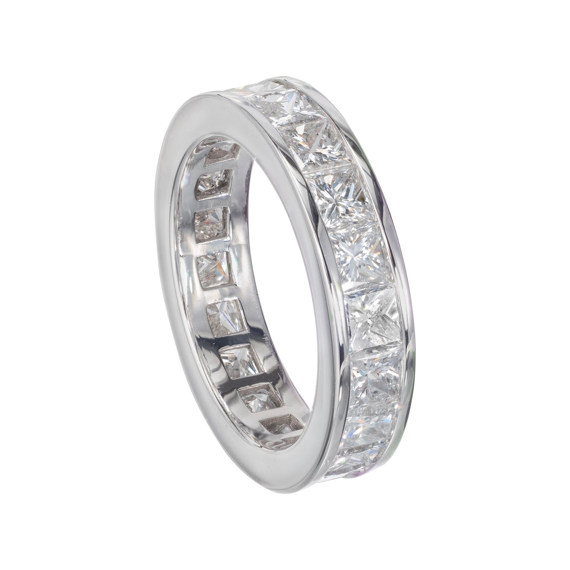 Peter Suchy 4.32 Carat Diamond Platinum Eternity Ring For Sale