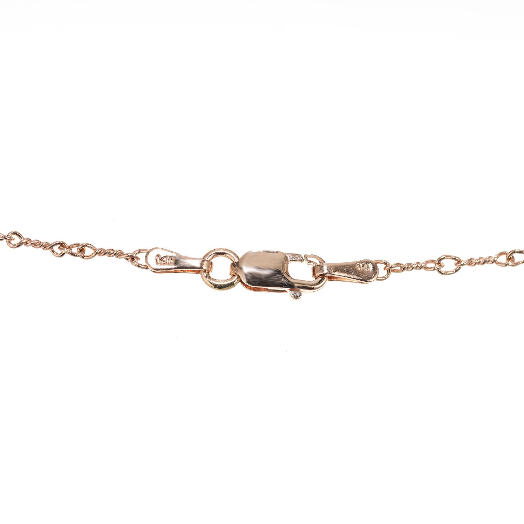 Donna Collana con ciondolo in oro rosa con tormalina rubellite e diamante da 4,33 carati di Peter Suchy in vendita