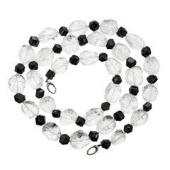 Peter Suchy 435.00 Carat Natural Rough Quartz Crystal Black Tourmaline Necklace