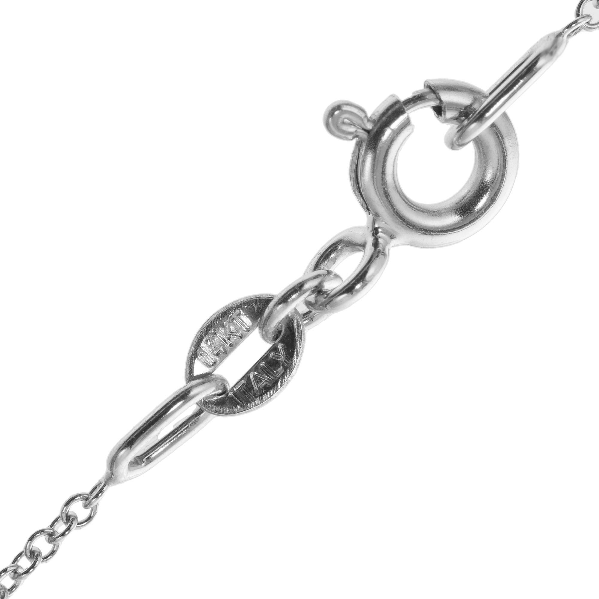 Women's Peter Suchy 4.47 Carat Oval Tanzanite Diamond White Gold Pendant Necklace For Sale