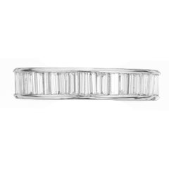 Peter Suchy 4.60 Carat Baguette Diamond Platinum Wedding Band Ring