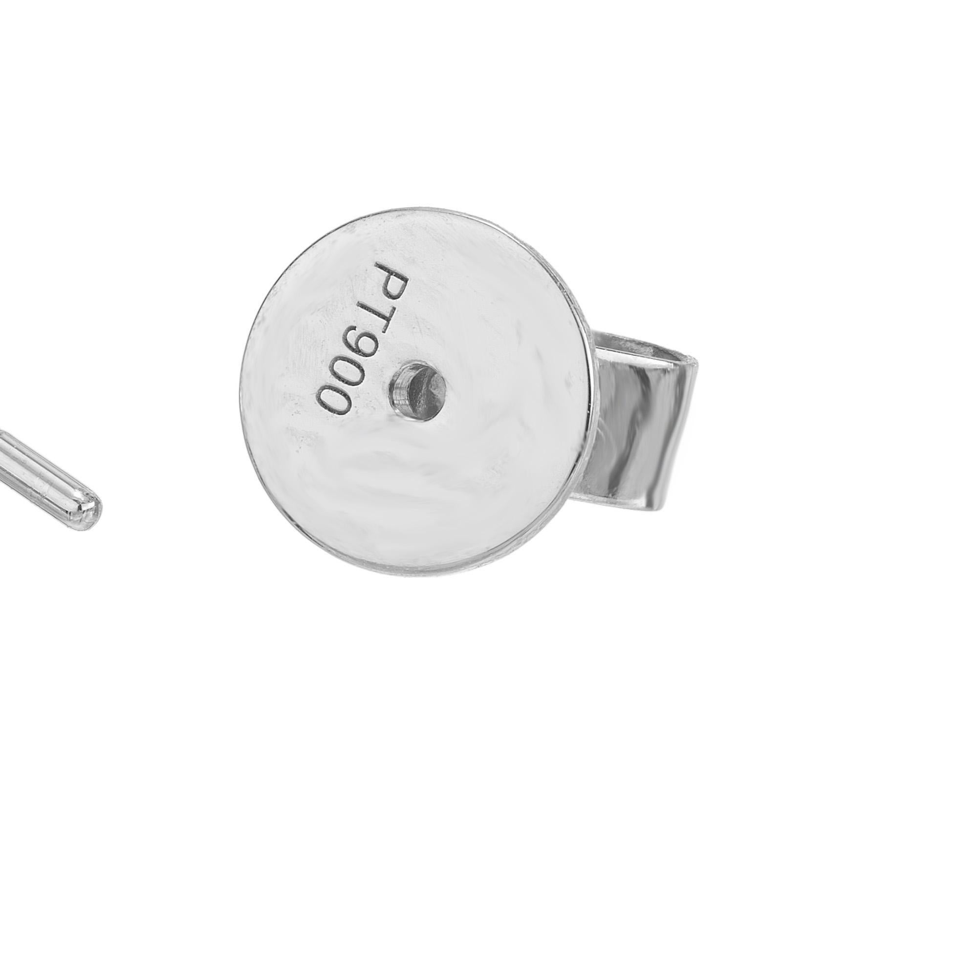 Peter Suchy - Boucles d'oreilles trèfle en platine avec diamants ronds de 0,50 carat et taille brillante Neuf - En vente à Stamford, CT