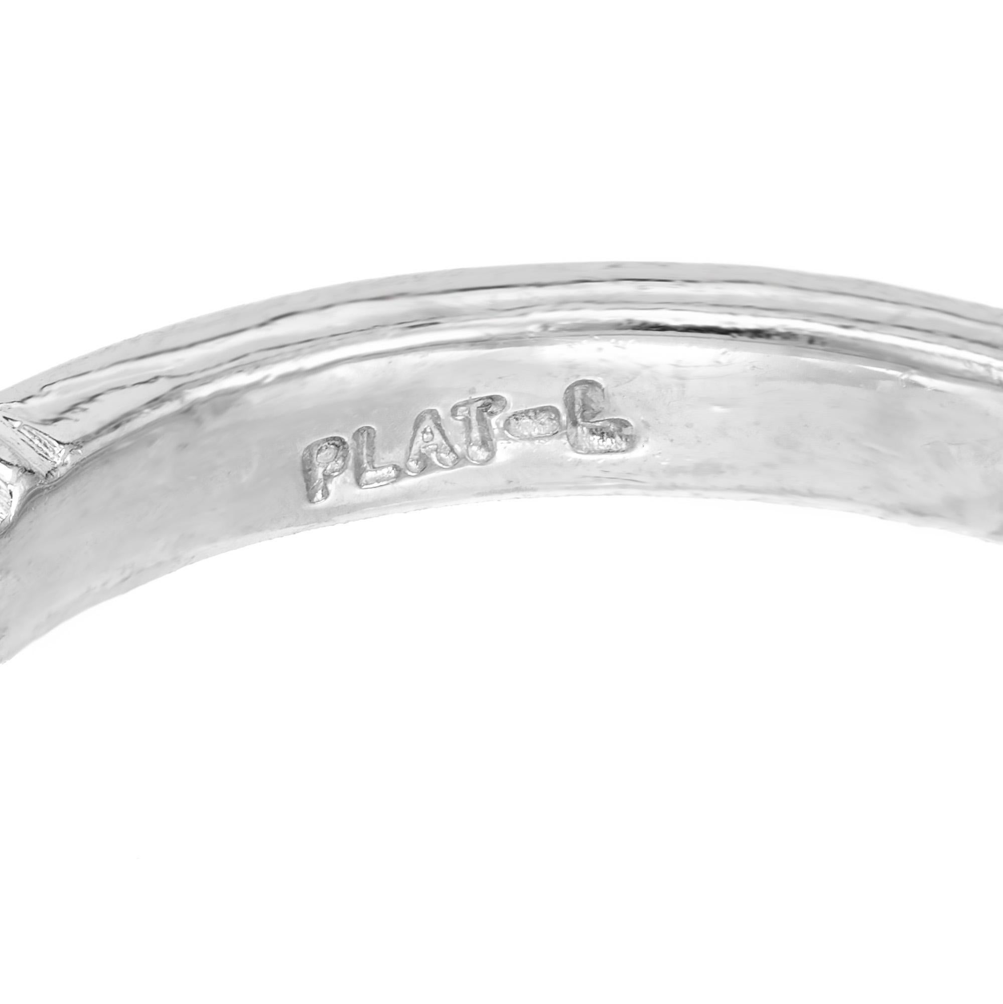 Peter Suchy .50 Carat Round Diamond Platinum Wedding Band Ring For Sale 1