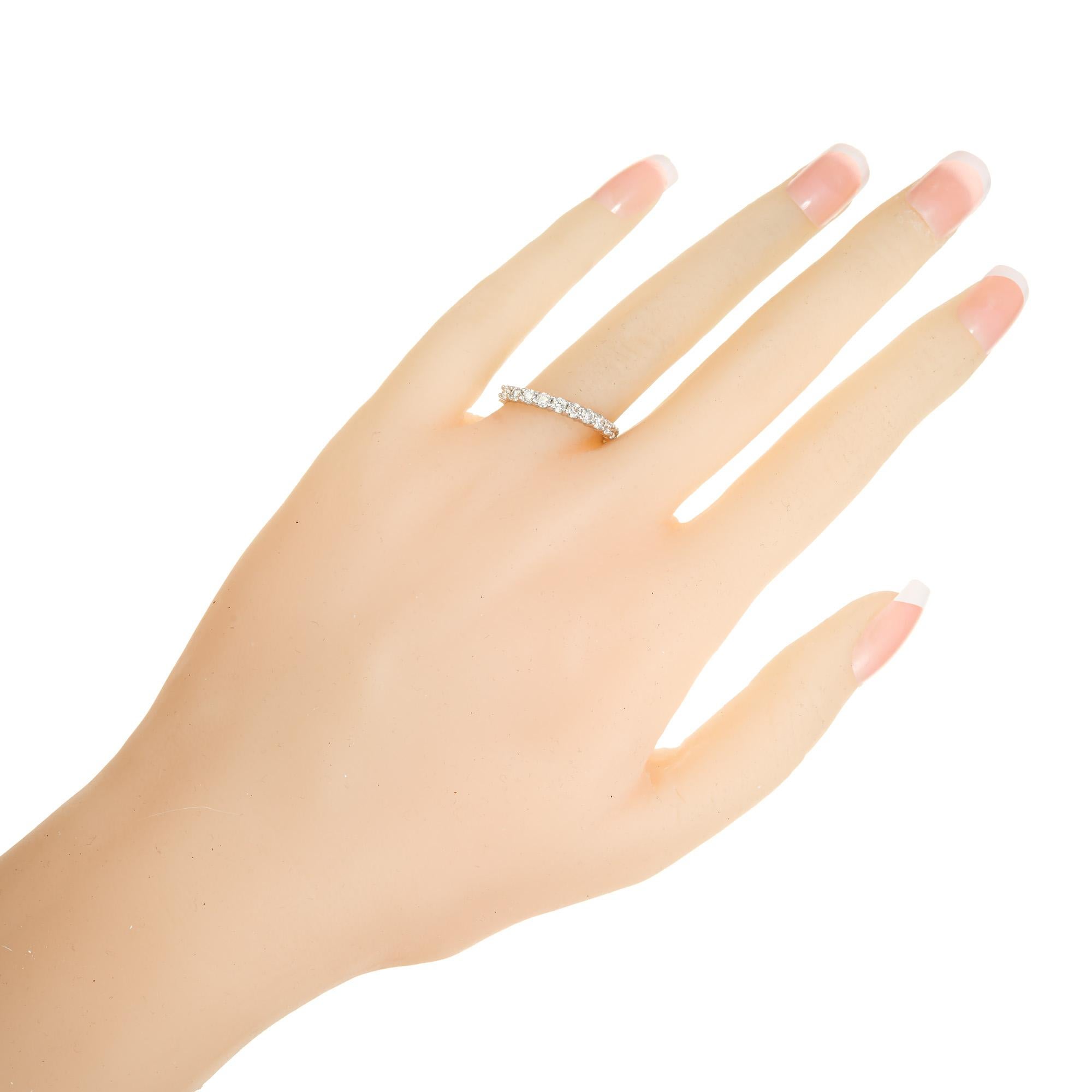 Peter Suchy .50 Carat Round Diamond Platinum Wedding Band Ring For Sale 2