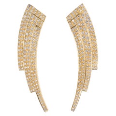Peter Suchy 5.35 Carat Yellow Gold Bolt Dangle Earrings