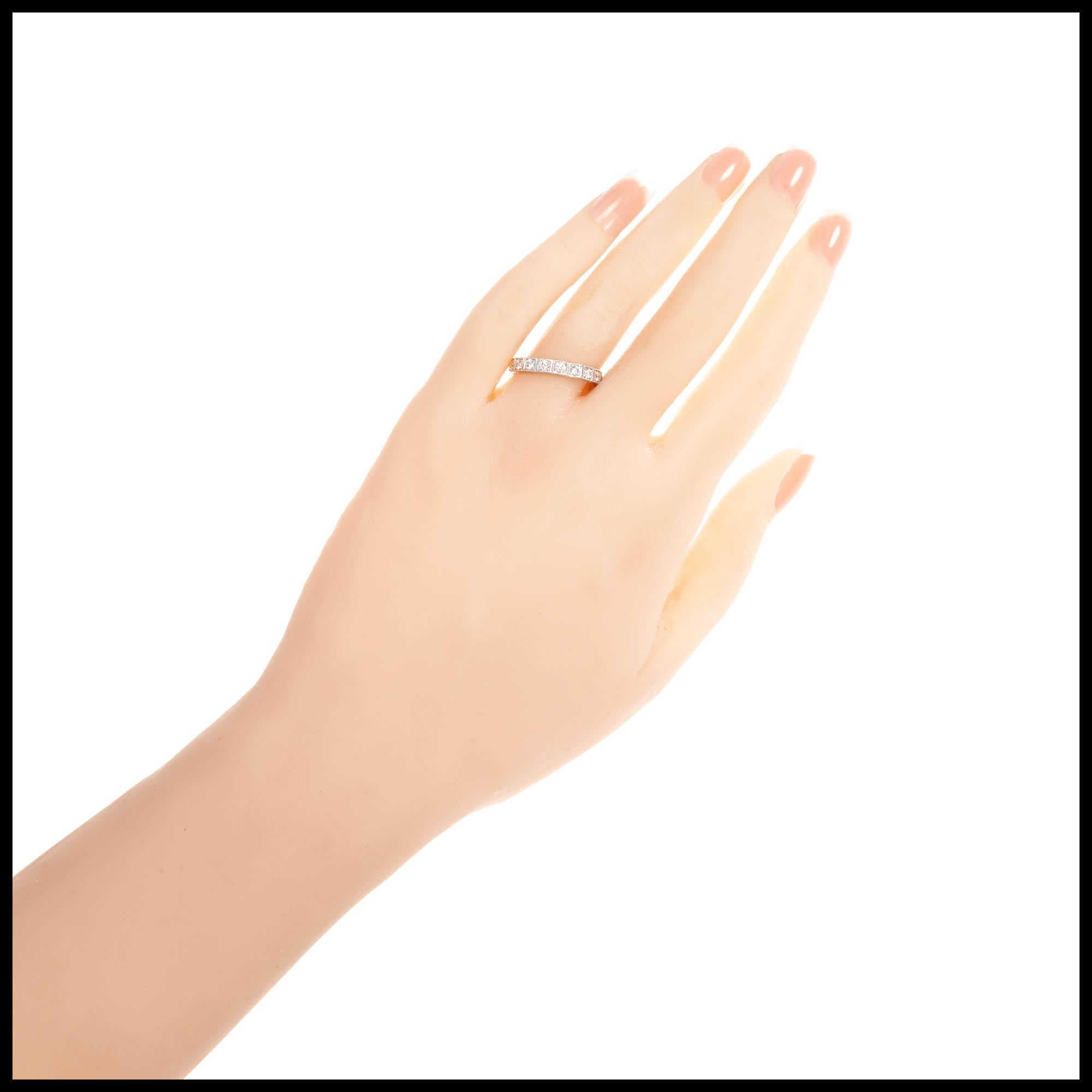 Women's Peter Suchy .54 Carat Diamond Platinum Eternity Wedding Band Ring For Sale