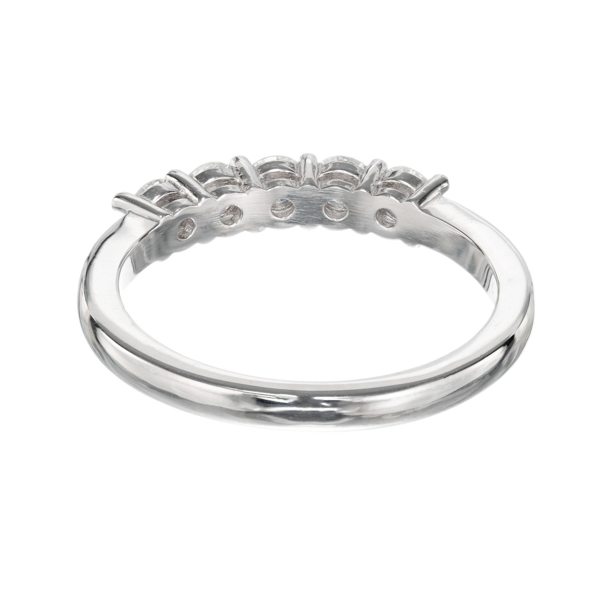 Women's Peter Suchy .54 Carat Diamond Platinum Wedding Band Ring For Sale