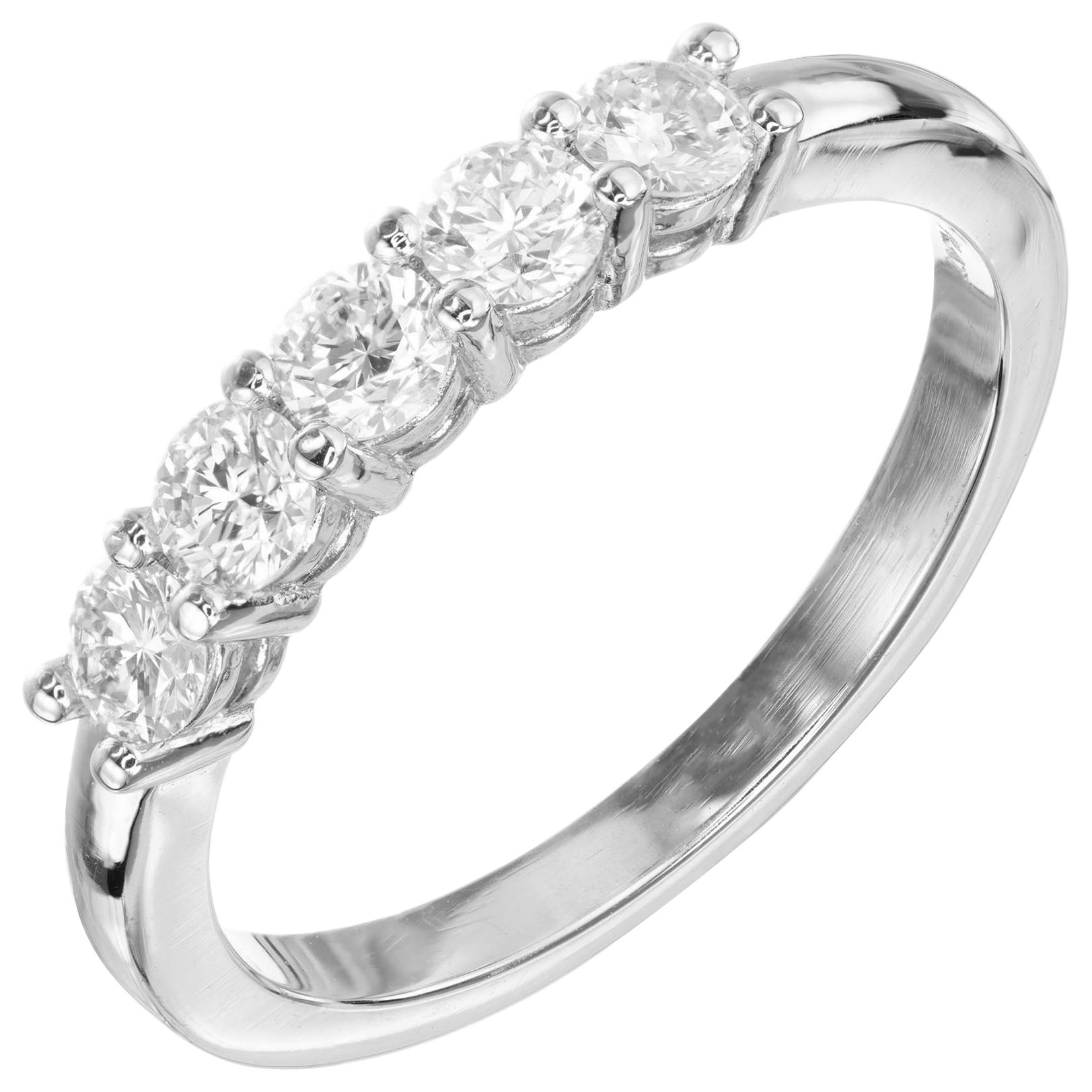 Peter Suchy .54 Carat Diamond Platinum Wedding Band Ring