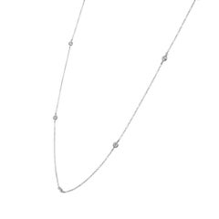 Peter Suchy .55 Carat Diamond White Gold by the Yard Necklace